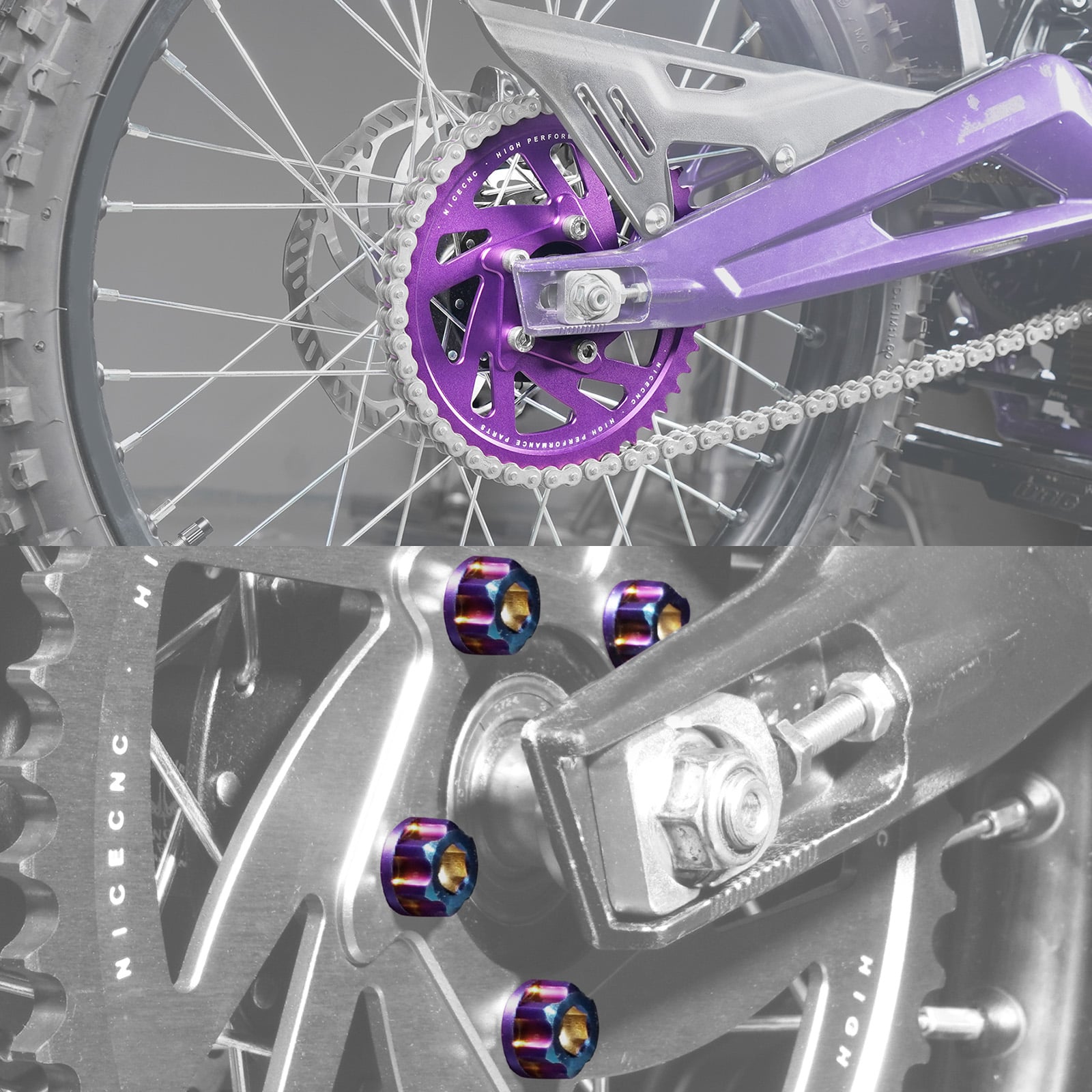 48T Rear Sprocket & Sprocket Bolts For Surron Light Bee X S Segway X160 X260