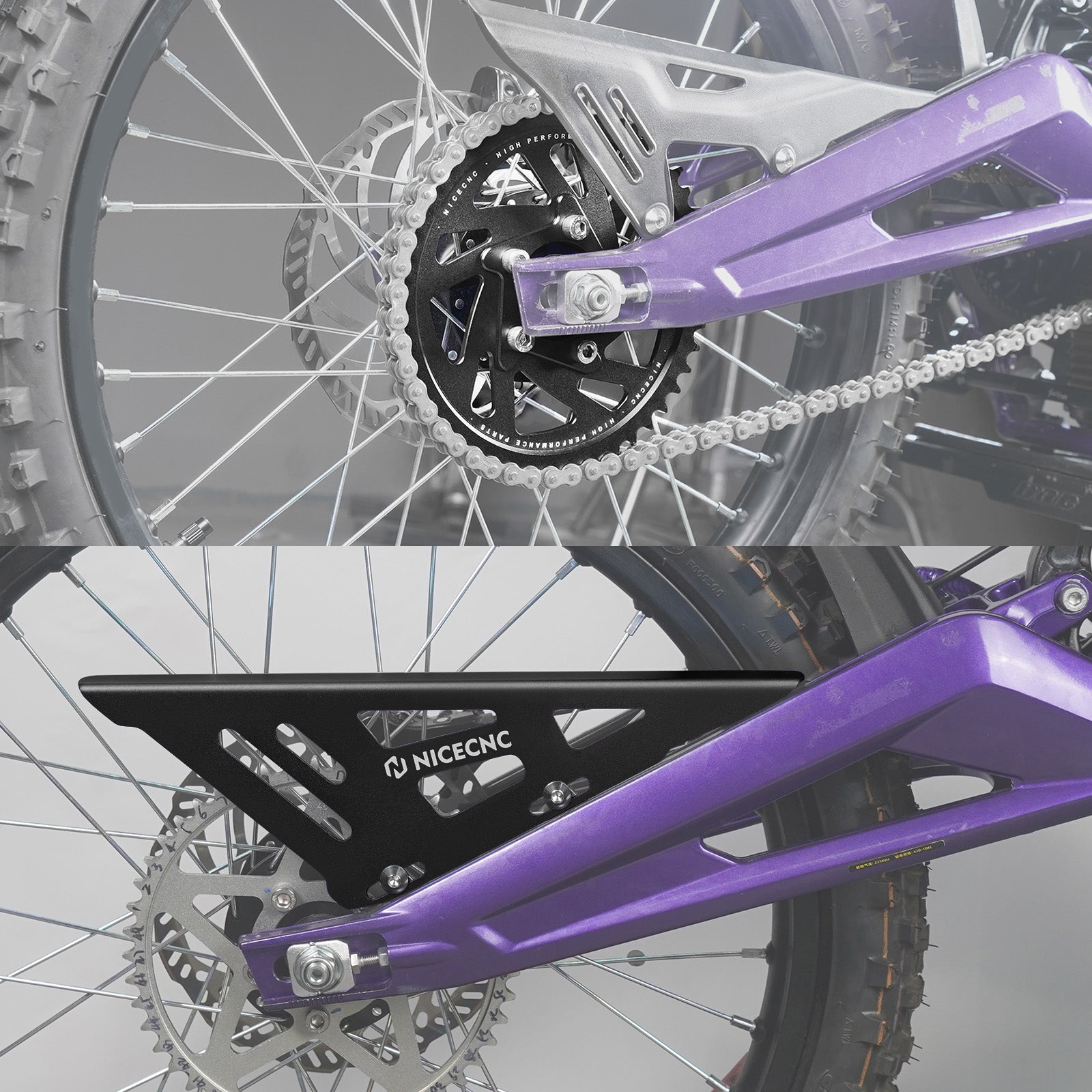 48T Rear Sprocket & Chain Guard For Surron Light Bee X / S Segway X160 X260