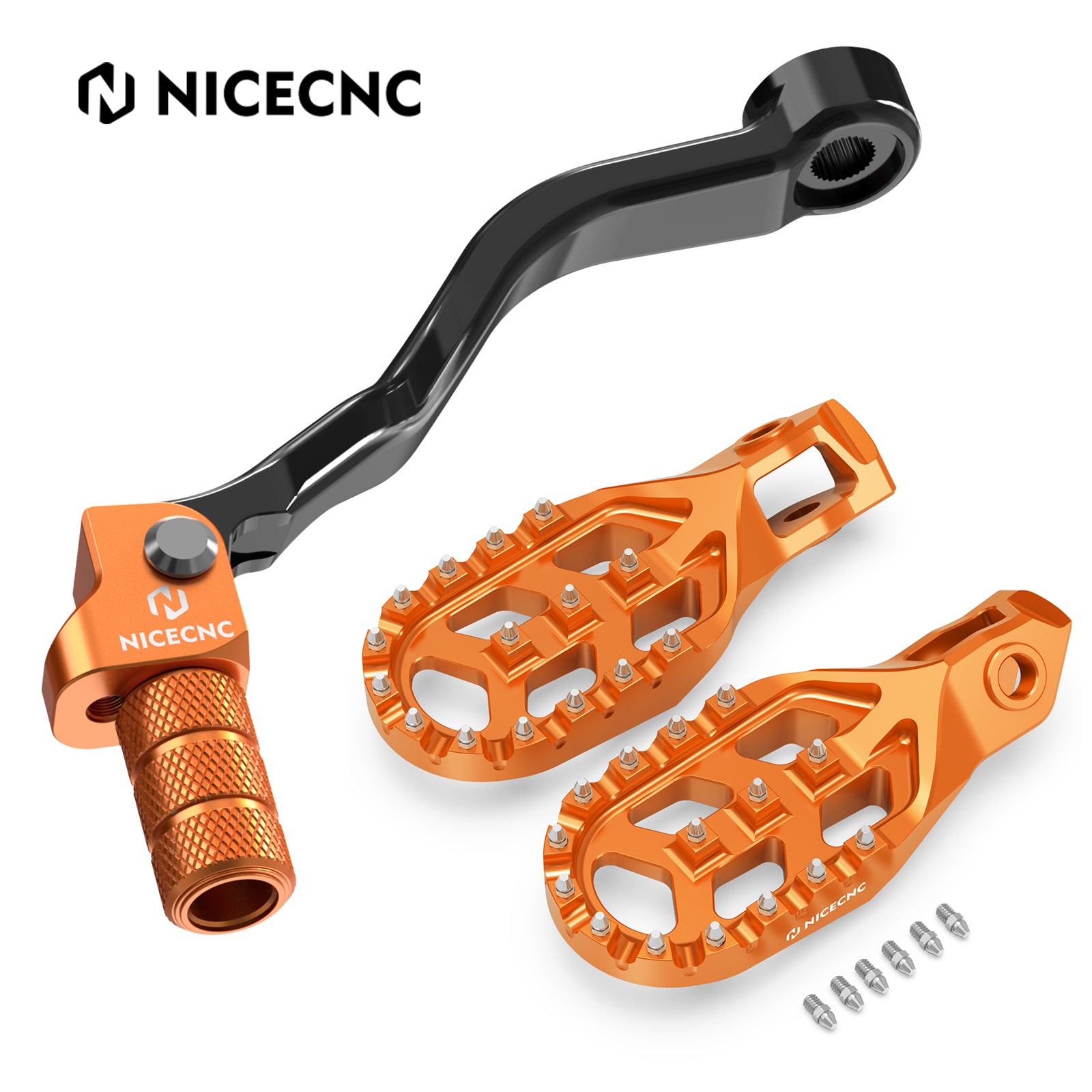 gear tip Forged Gear Shift Lever Folding Tip with Footpegs Kit For KTM Husqvarna 125-300 GasGas