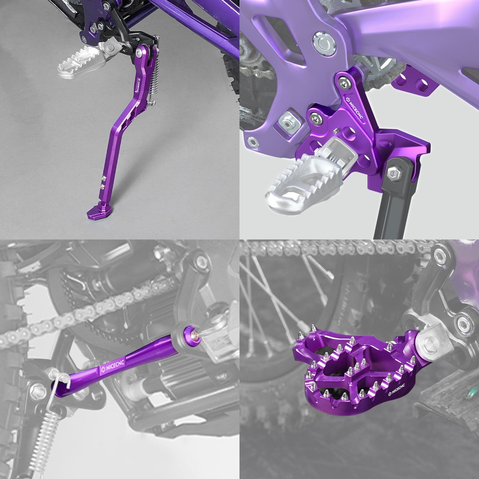 Foot Pegs Bracket Package Footrest Support Brace Kickstand For Surron Light Bee X S Segway X160 X260