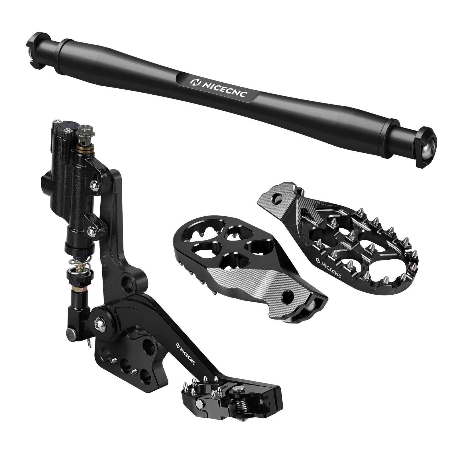 Hydraulic Rear Foot Brake + Enlarged Foot Pegs + Support Brace For Surron Light Bee X S