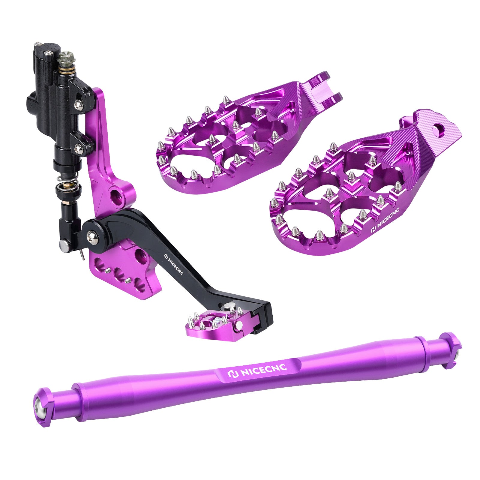 Hydraulic Rear Foot Brake + Enlarged Foot Pegs + Support Brace For Surron Light Bee X S