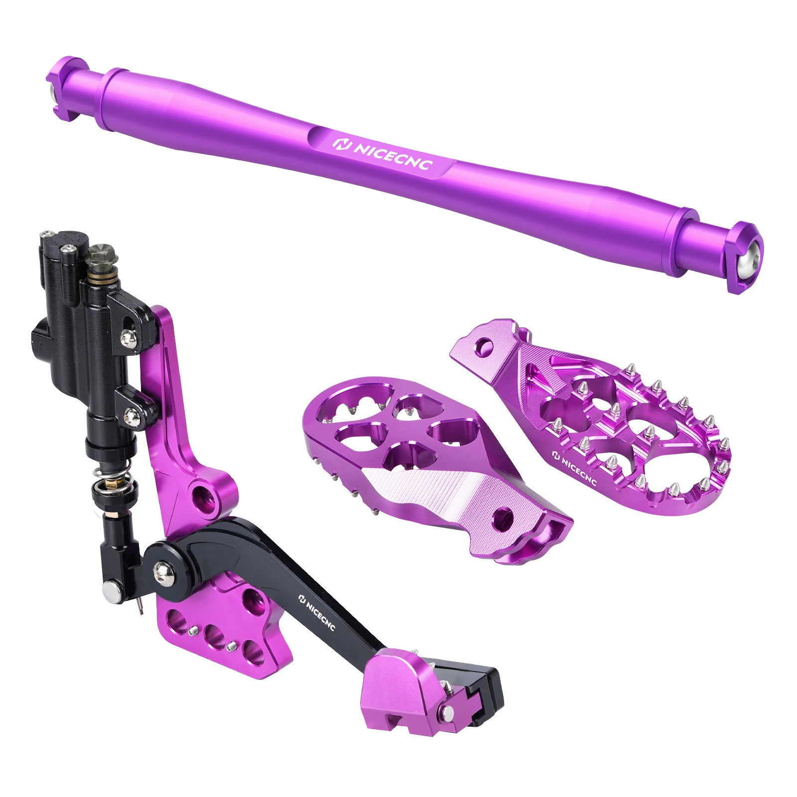 Hydraulic Rear Foot Brake + Enlarged Foot Pegs + Support Brace For Surron Light Bee X S