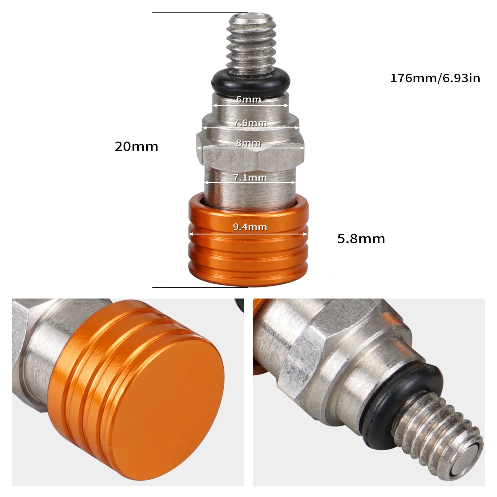 M4x0.7mm Fork Air Bleeder Valves For KTM 350 EXCF 2012-2015
