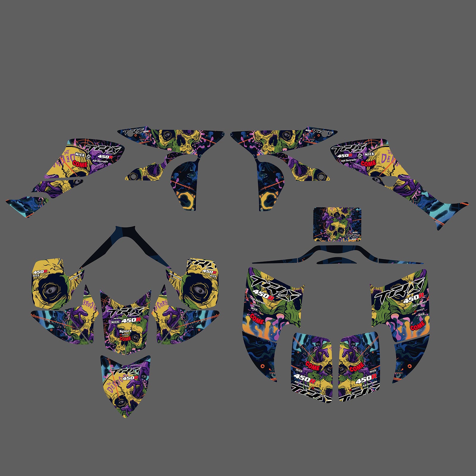 ATV Graphics Decals Stickers Kit For Honda TRX450R 2004-2008 / 2010-2016