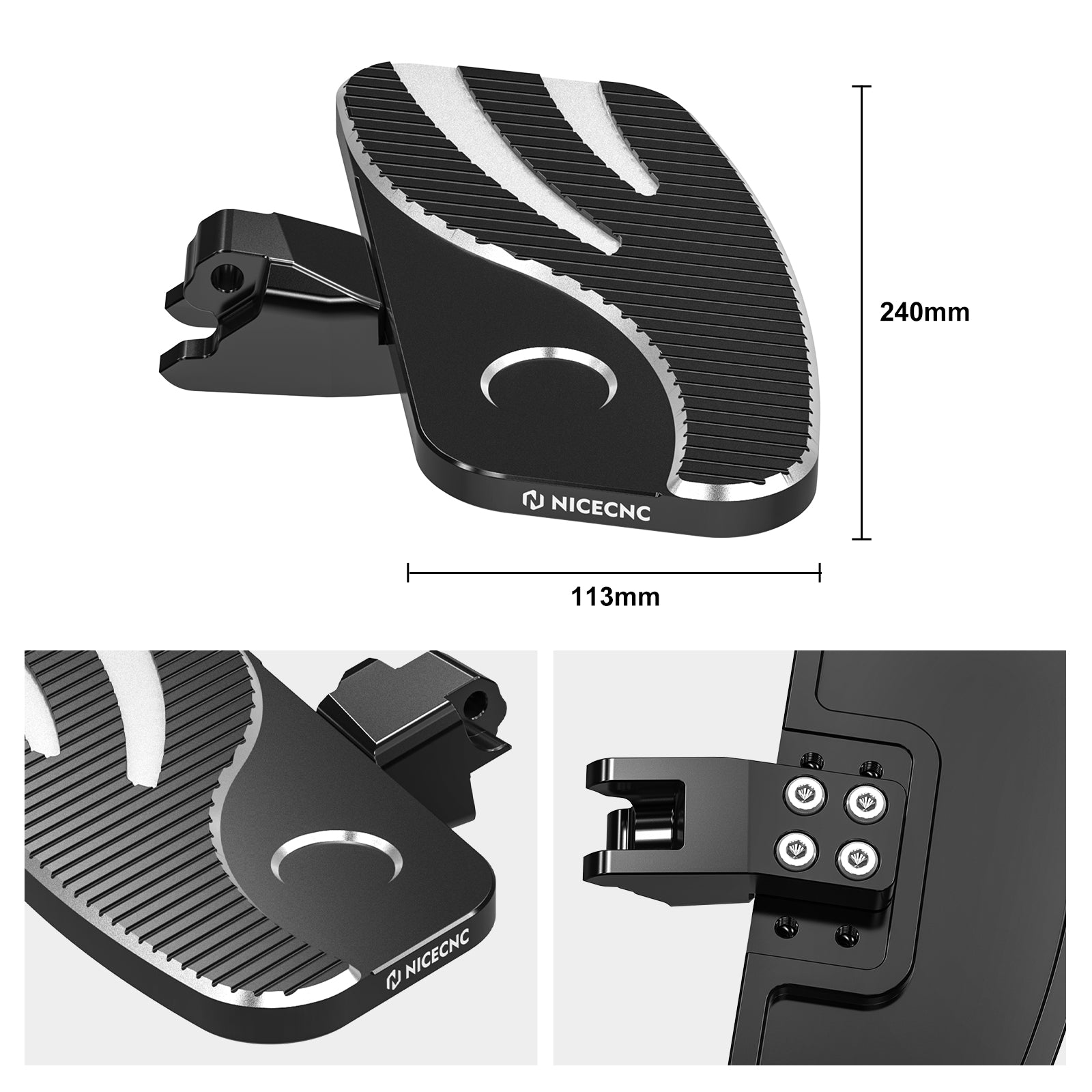 Adjustable Rider Floorboards Foot Boards Pegs Footrest For Can-Am Ryker 600 900 ACE