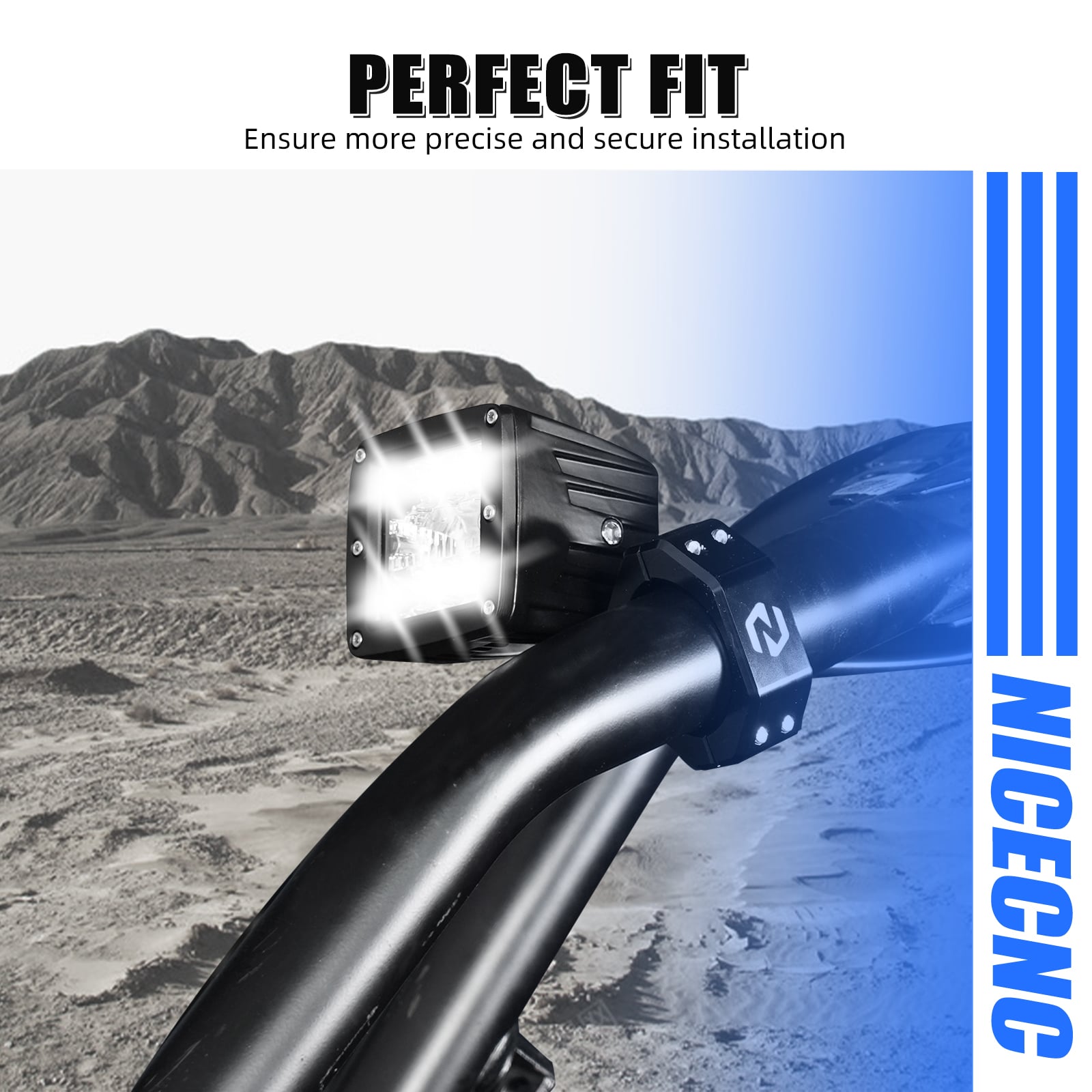 UTV Backup Rear Pillar LED Work Lights w/Brackets For Can-Am Maverick X3 2017-2023