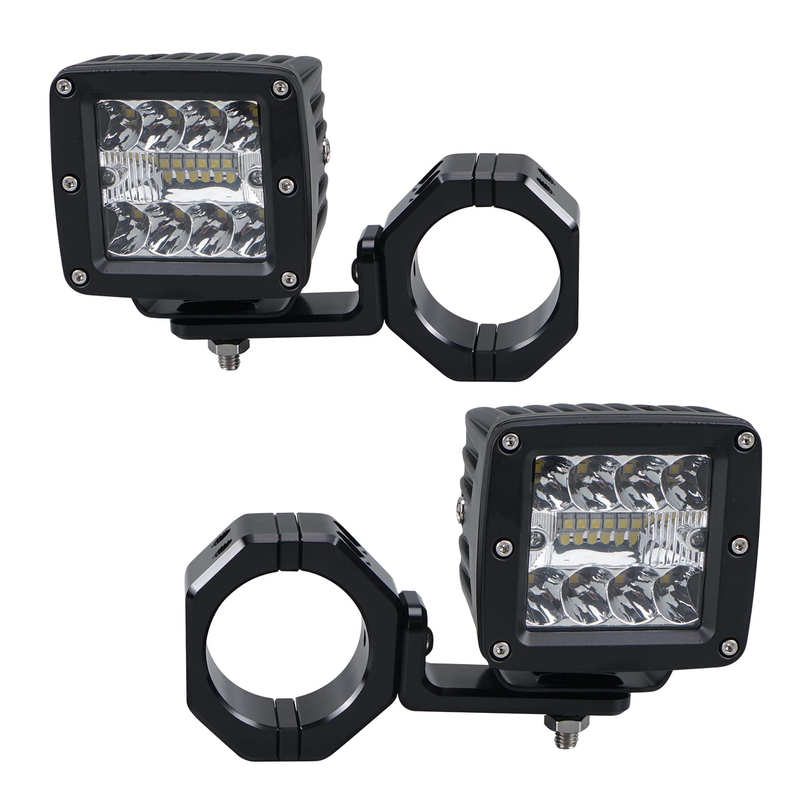 UTV Backup Rear Pillar LED Work Lights w/Brackets For Can-Am Maverick X3 2017-2023