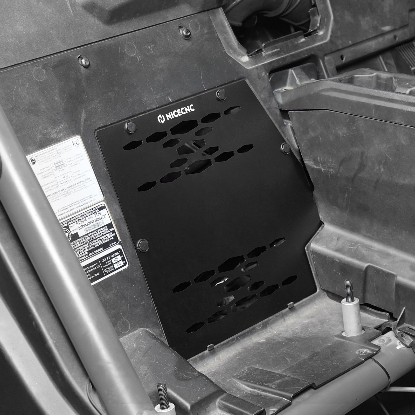 Upgraded UTV Battery & ECU Cover Guard Plate For Can Am Maverick X3