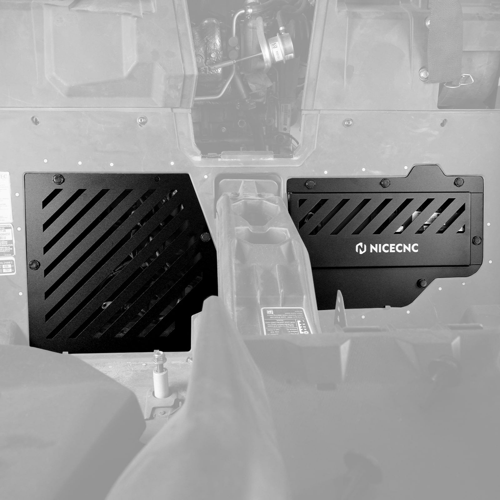 UTV Battery ECU Cover Plate Guard Protector Kit For Can-Am Maverick X3