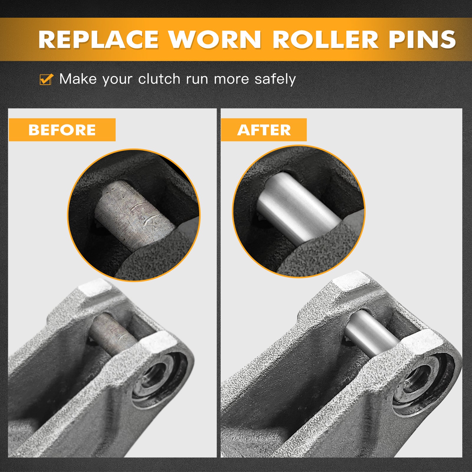 6x UTV Primary Clutch Roller Pins Axle Roller For Can Am X3 Defender HD10 Commander 1000