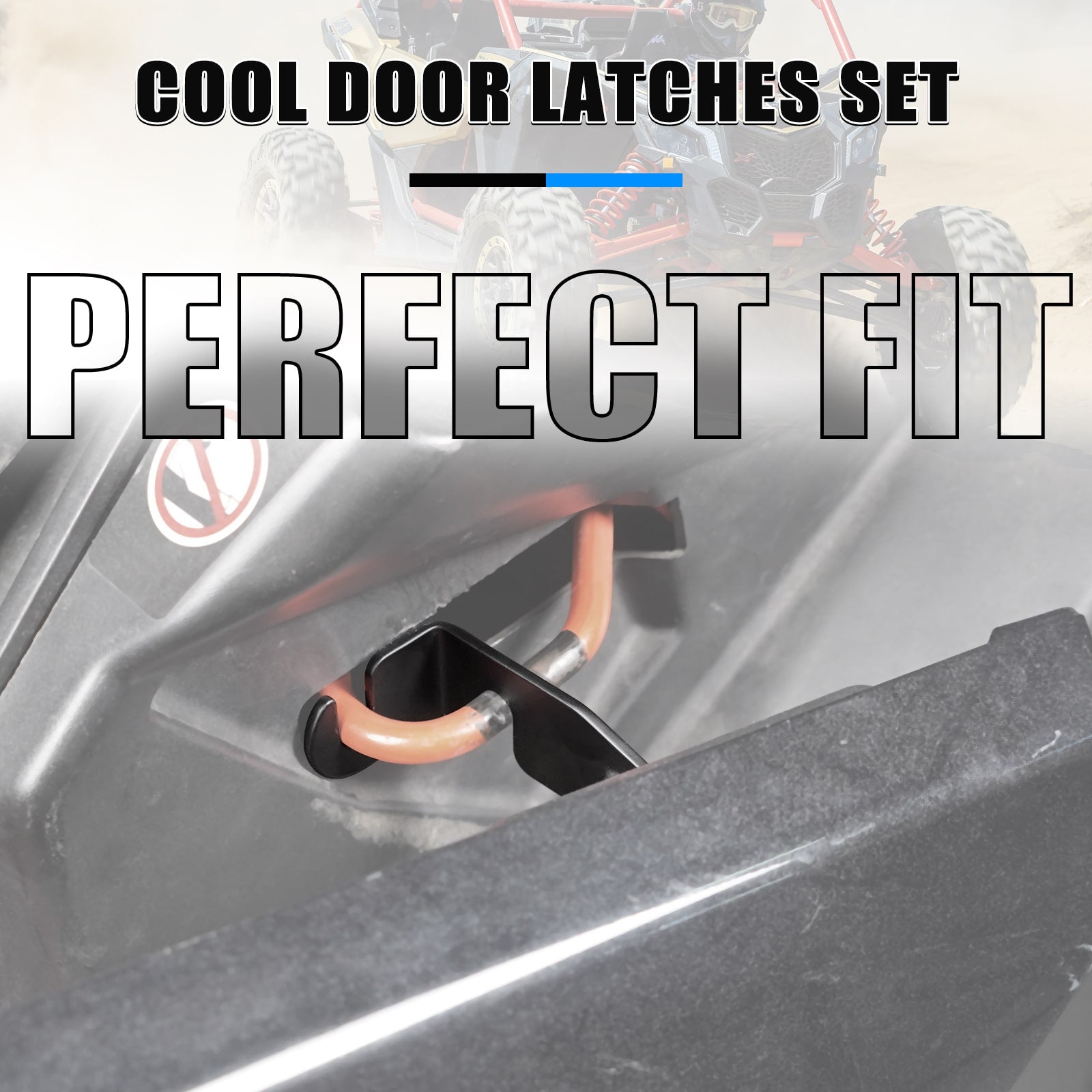 Upgraded UTV Cool Door Latches Kit Q235 Steel For Can-Am X3 XMR XRS XRC Turbo