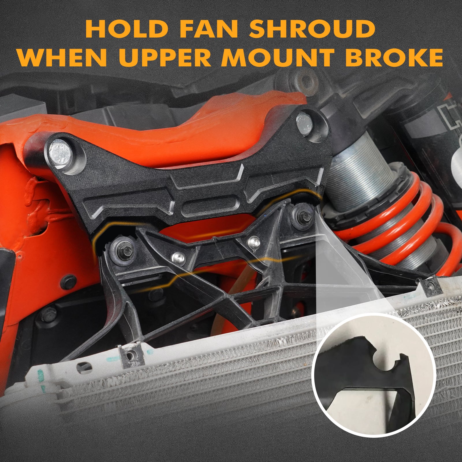 UTV Cooling Radiator Fan Shroud Bracket Repair Kit For Can-Am X3 2017-2023