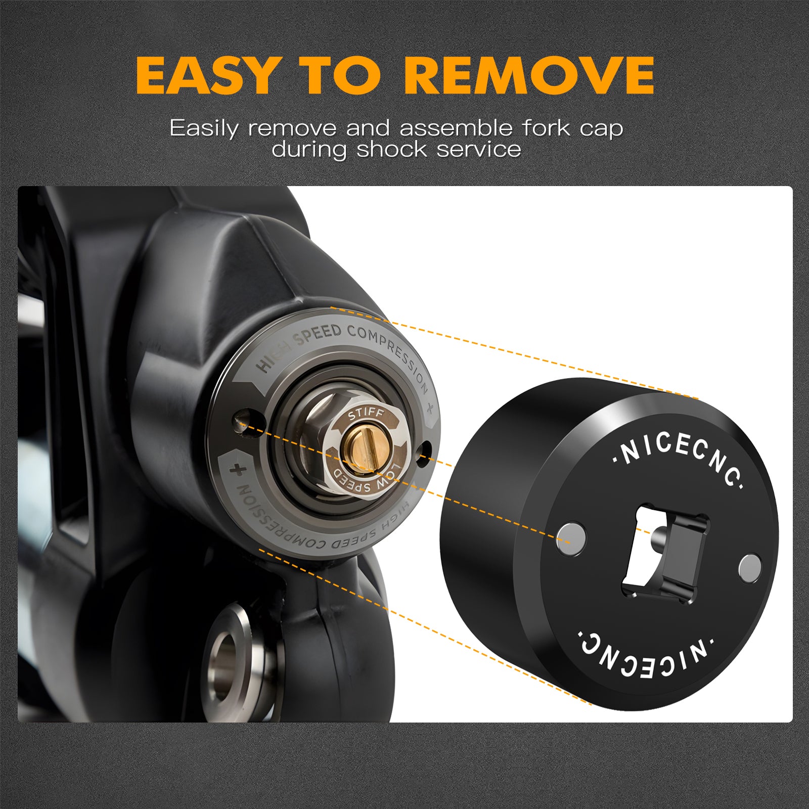 UTV Front & Rear Fork Cap Socket Removal Tool For Can-Am X3 Maverick Turbo