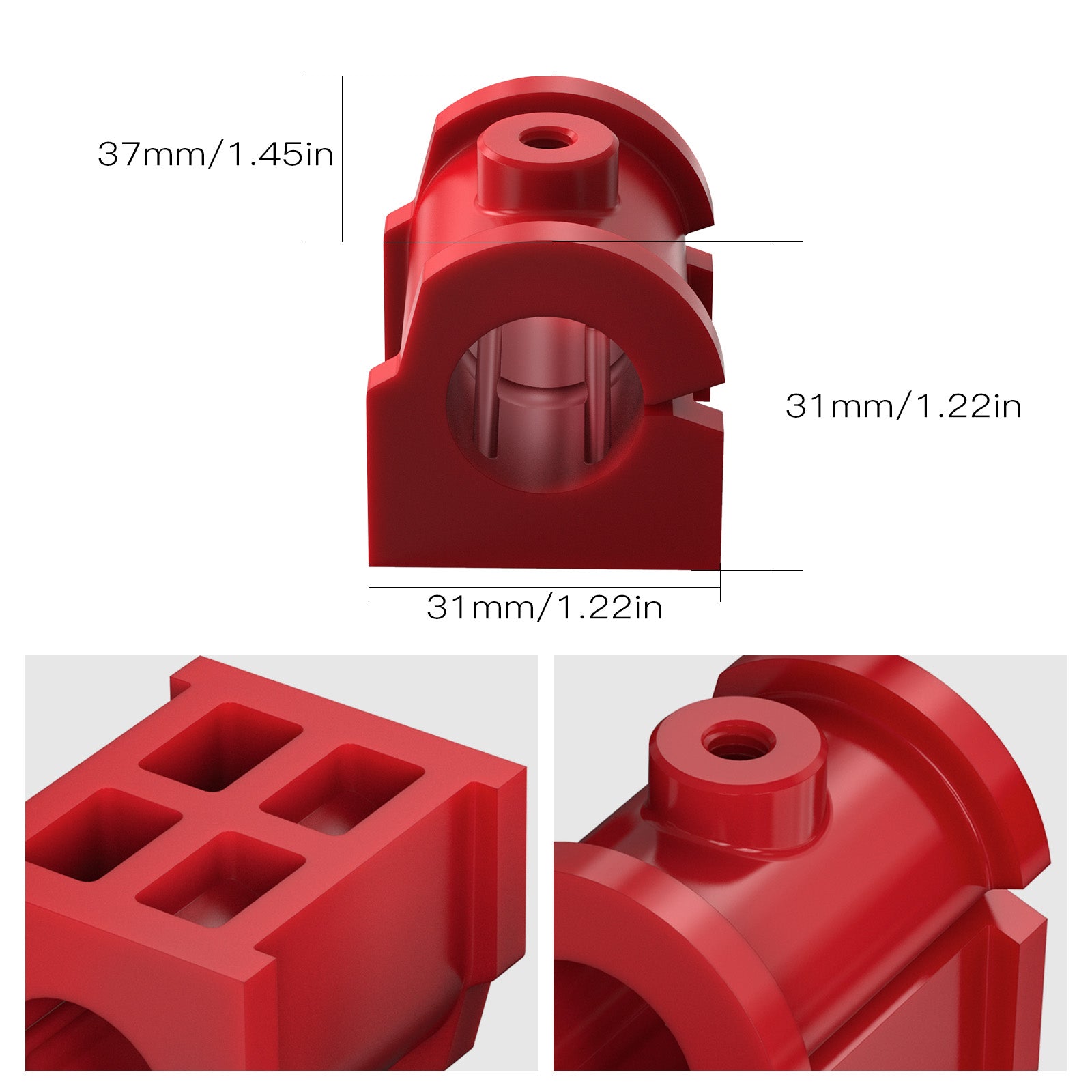 UTV Front Anti-Roll Sway Stabilizer Bar Bushing Kit For Can-Am Maverick X3 2017-2024