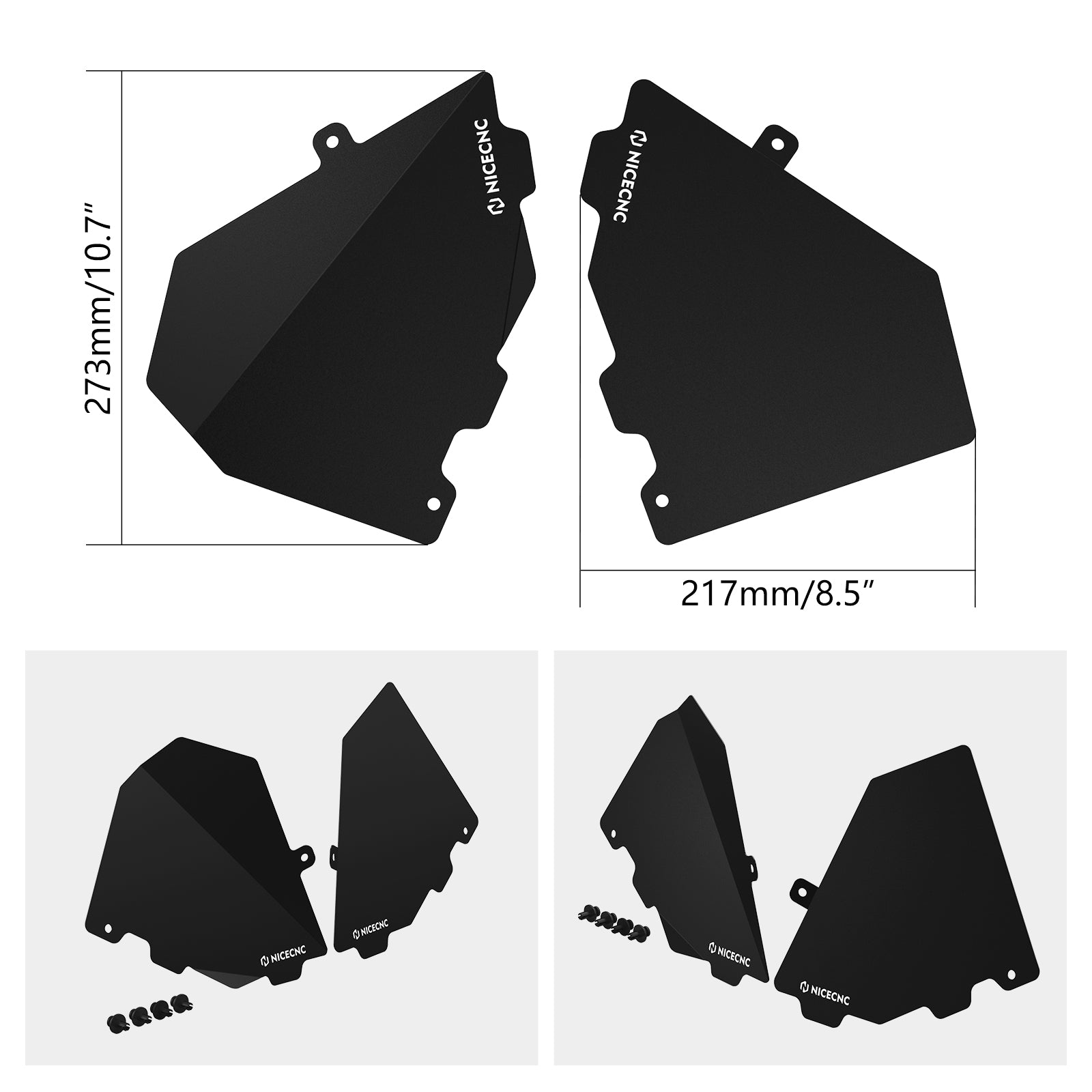 Pair UTV Glove Box Enclosure Panels Protection Covers Kit For Can-Am Maverick X3