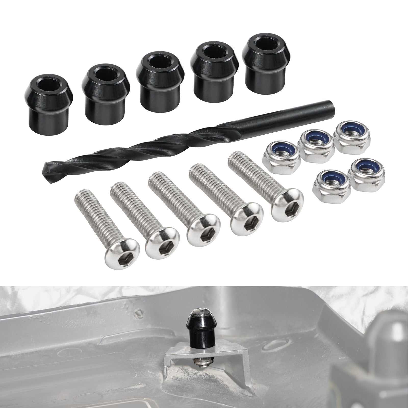 Can-Am X3 Front Facia Scoop Cover Repair Kit Hood Pins & Bolts