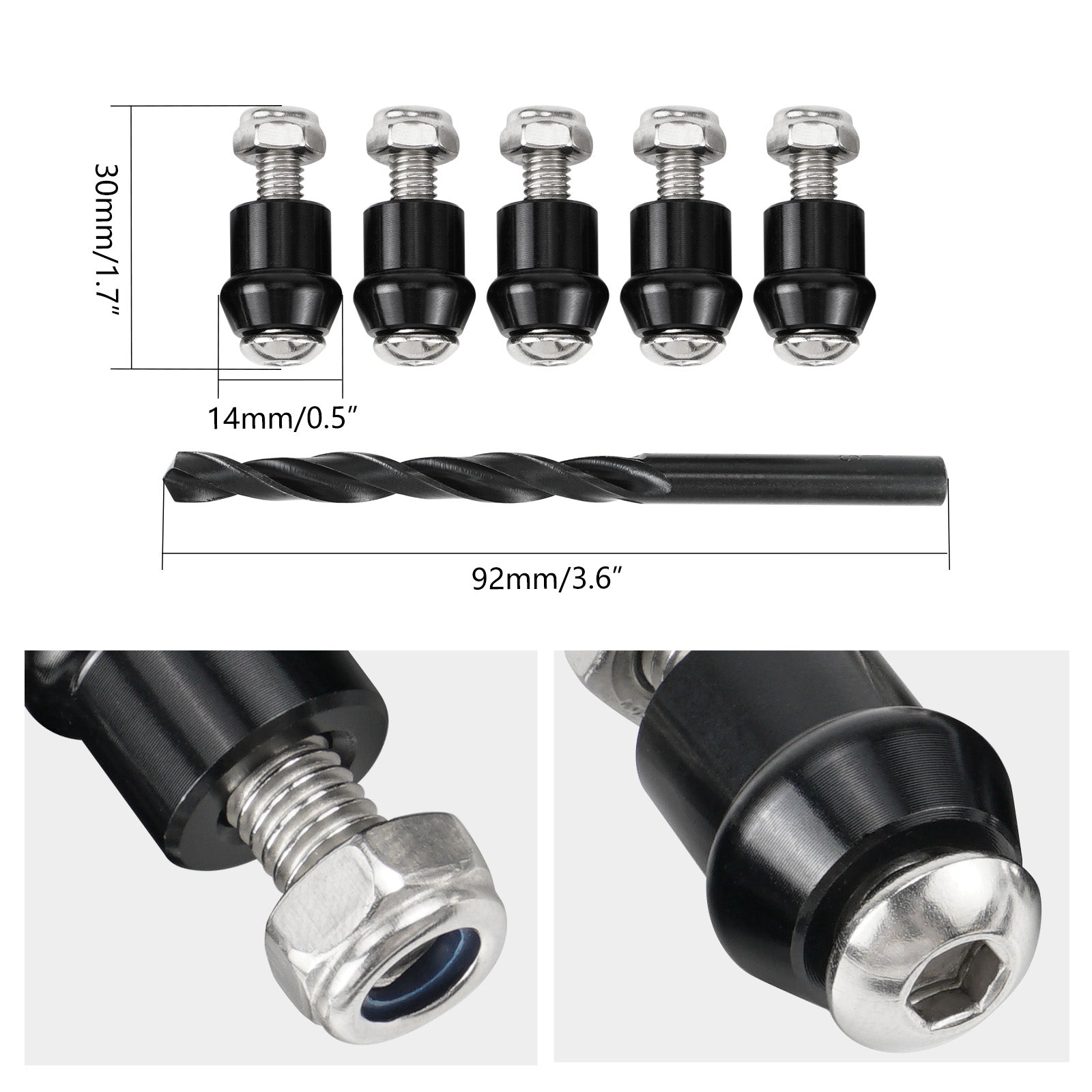 UTV Facia Scoop Cover Hood Pins Screws Repair Kit For Can-Am X3