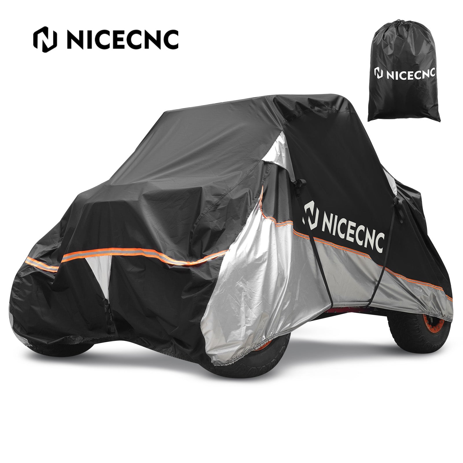 Heavy Duty Two Tone UTV Cover For 2 Seater Can-Am X3 Kawasaki KRX 1000 Polaris RZR