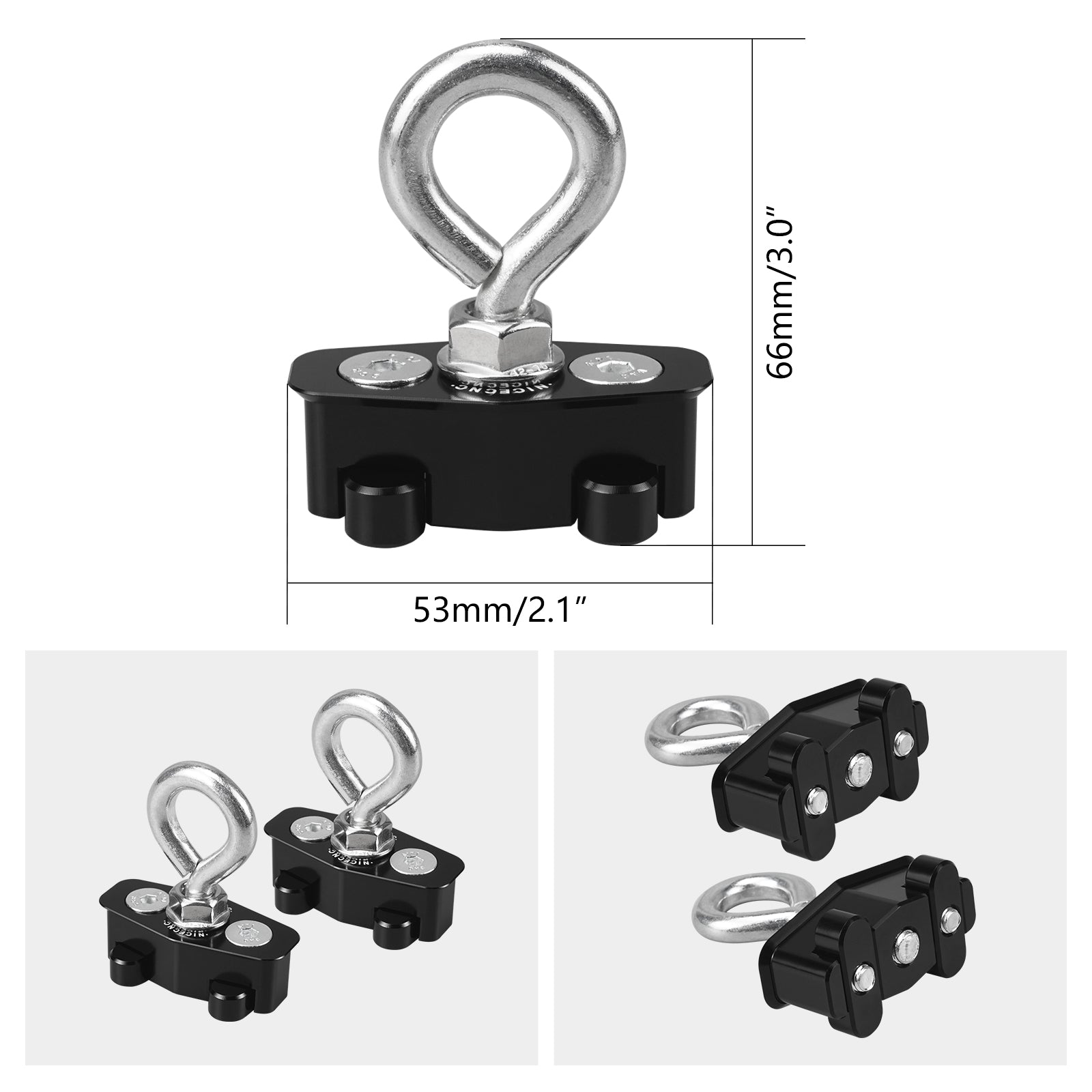 UTV Lock Tie Down LinQ Anchors Cargo Hook Mount Kit For Can Am Maverick X3