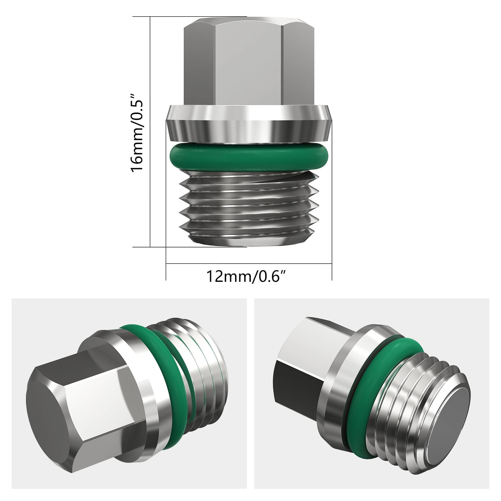 Front Differential Magnetic Oil Drain Plug For Can-Am X3 Defender HD10 Commander 1000R