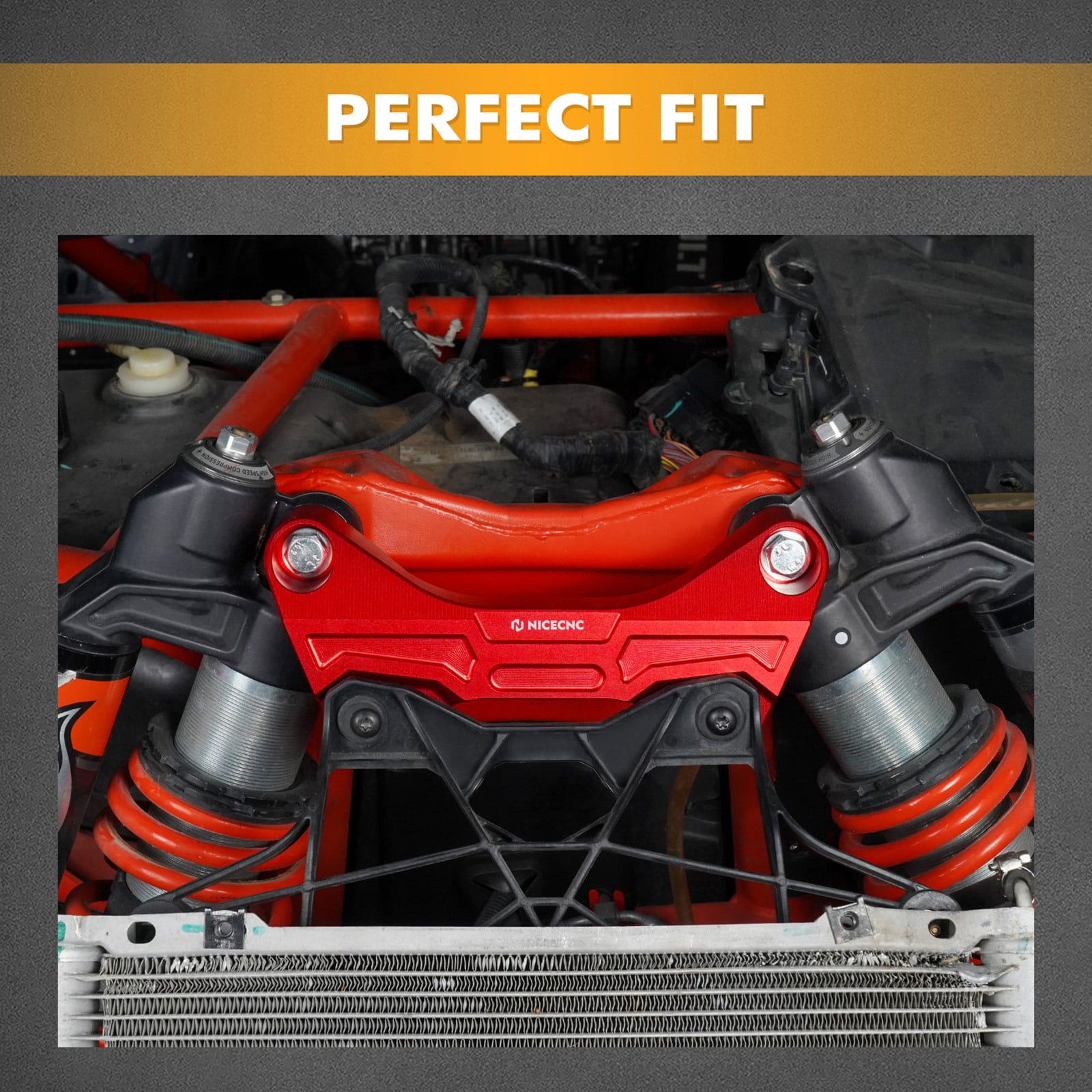 UTV Front Upper Shock Tower Mount Brace Bracket For Can Am X3 2017-2024