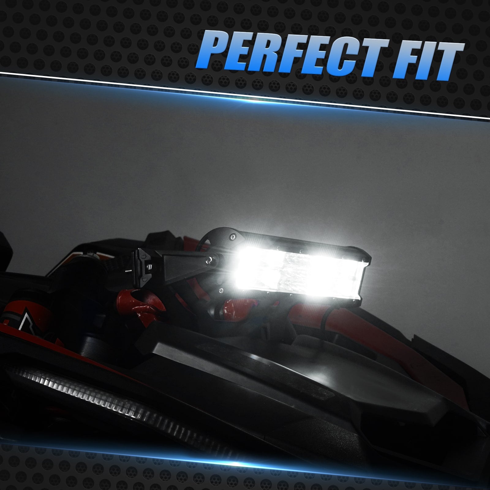 UTV 40W Shock Tower Mount LED Light Bar with Bracket For Can Am X3 17-23