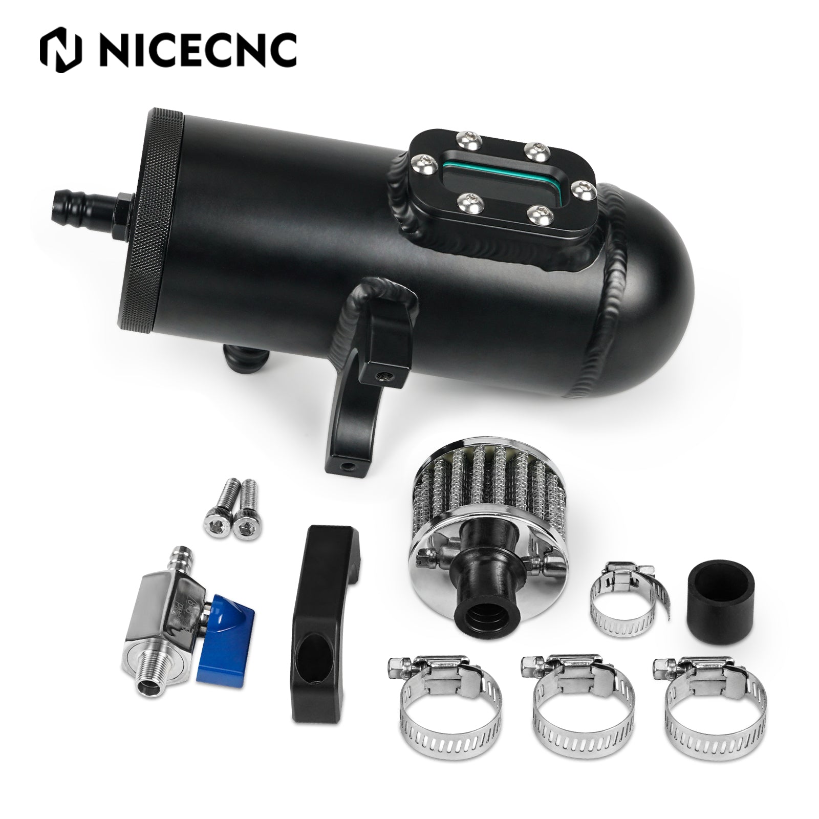 UTV Transparent Catch Can Oil Tank w/Internal Baffle For Can-Am Maverick X3 Turbo