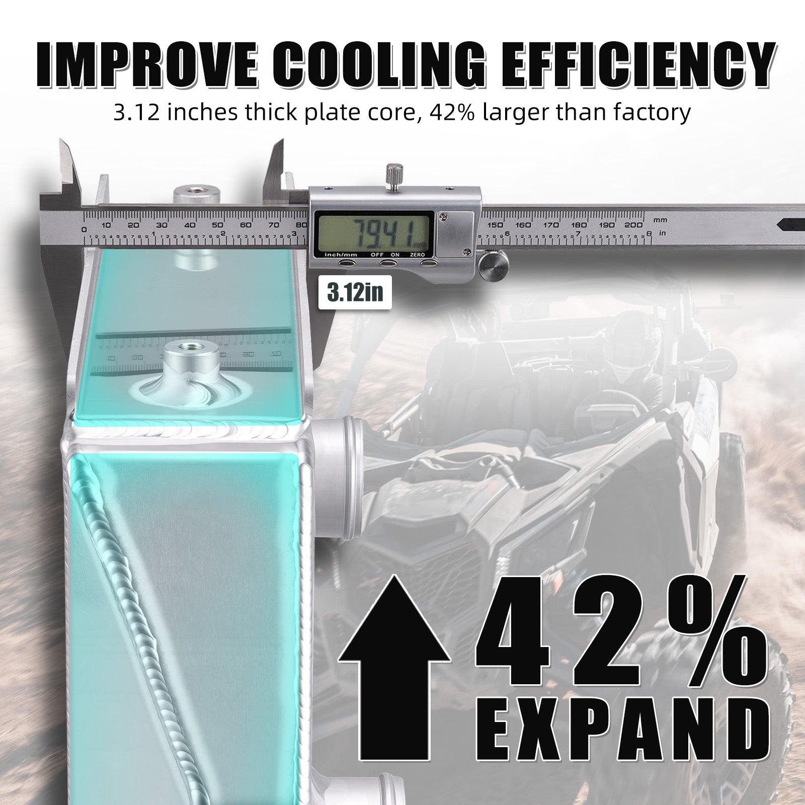 Intercooler Assy Upgrade Kit w/Larger Core For Can-Am Maverick X3 2017-2019