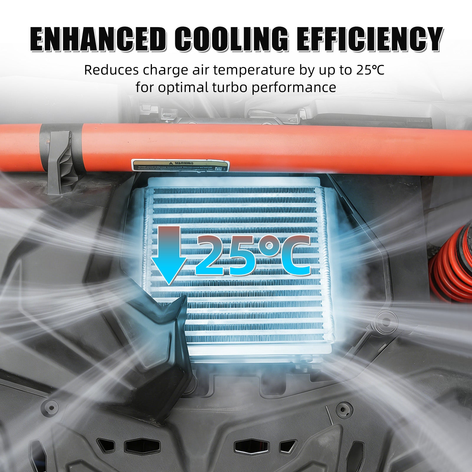 Intercooler Assy Upgrade Kit w/Larger Core For Can-Am Maverick X3 2017-2019