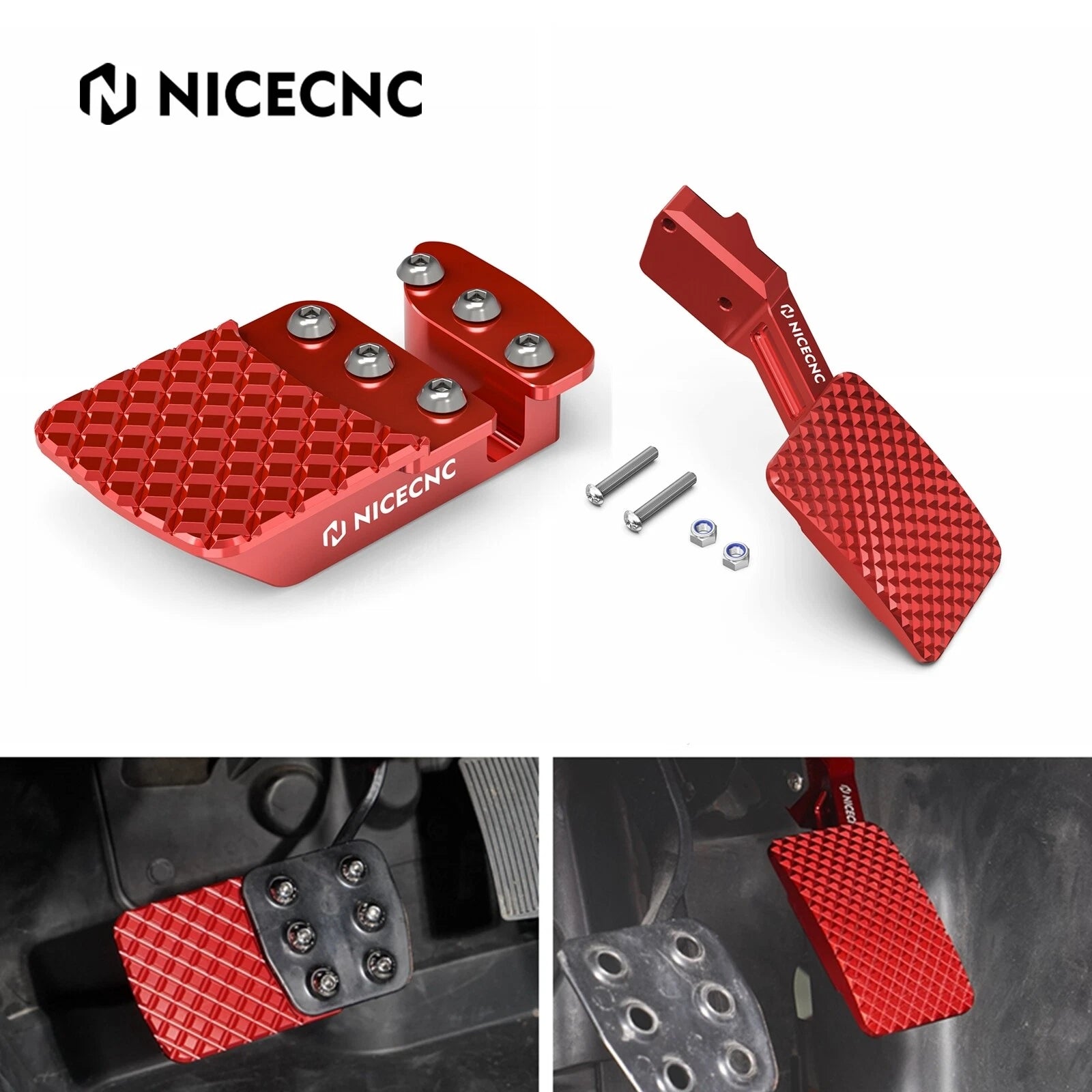 kcnc pedal extender Can-Am X3 UTV Brake + Gas Extension Kit 17-23 Farbe:Blau Grün Innenansicht einer Urne ✨️ Improve pedal touch Action Bike