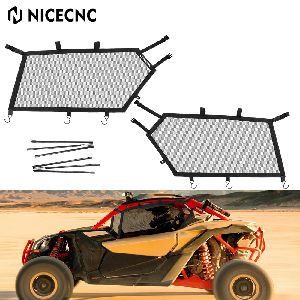 UTV Side Window Shade Shield Nets Sunshade Mesh For Can-Am X3