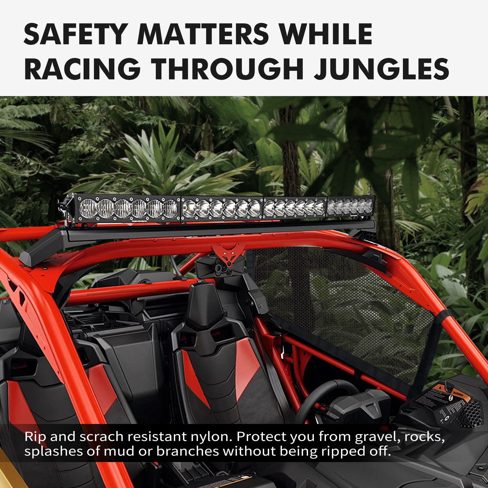 UTV Side Window Shade Shield Nets Sunshade Mesh For Can-Am X3