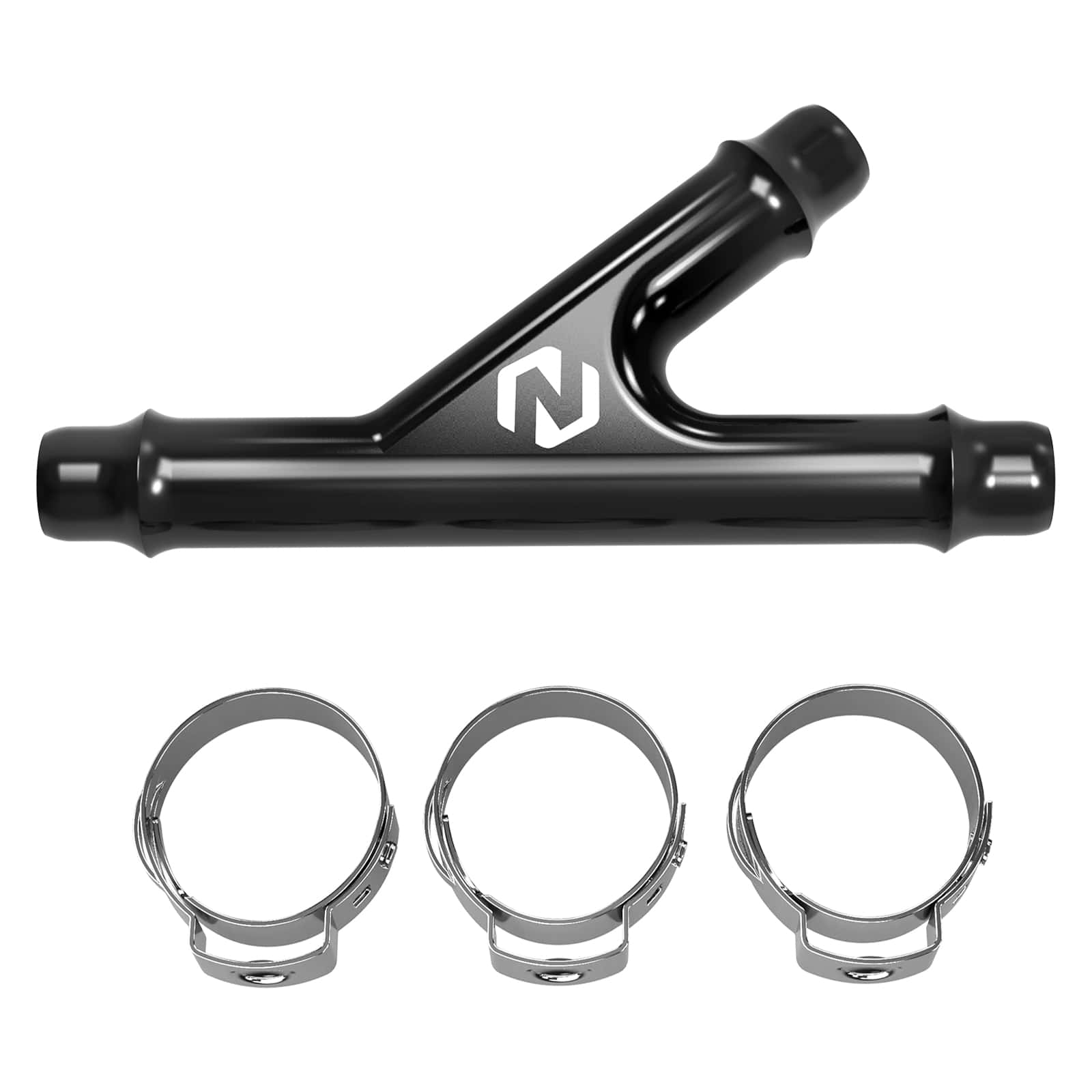Aluminum Y Fitting with Hose Clamps for Can Am Maverick X3