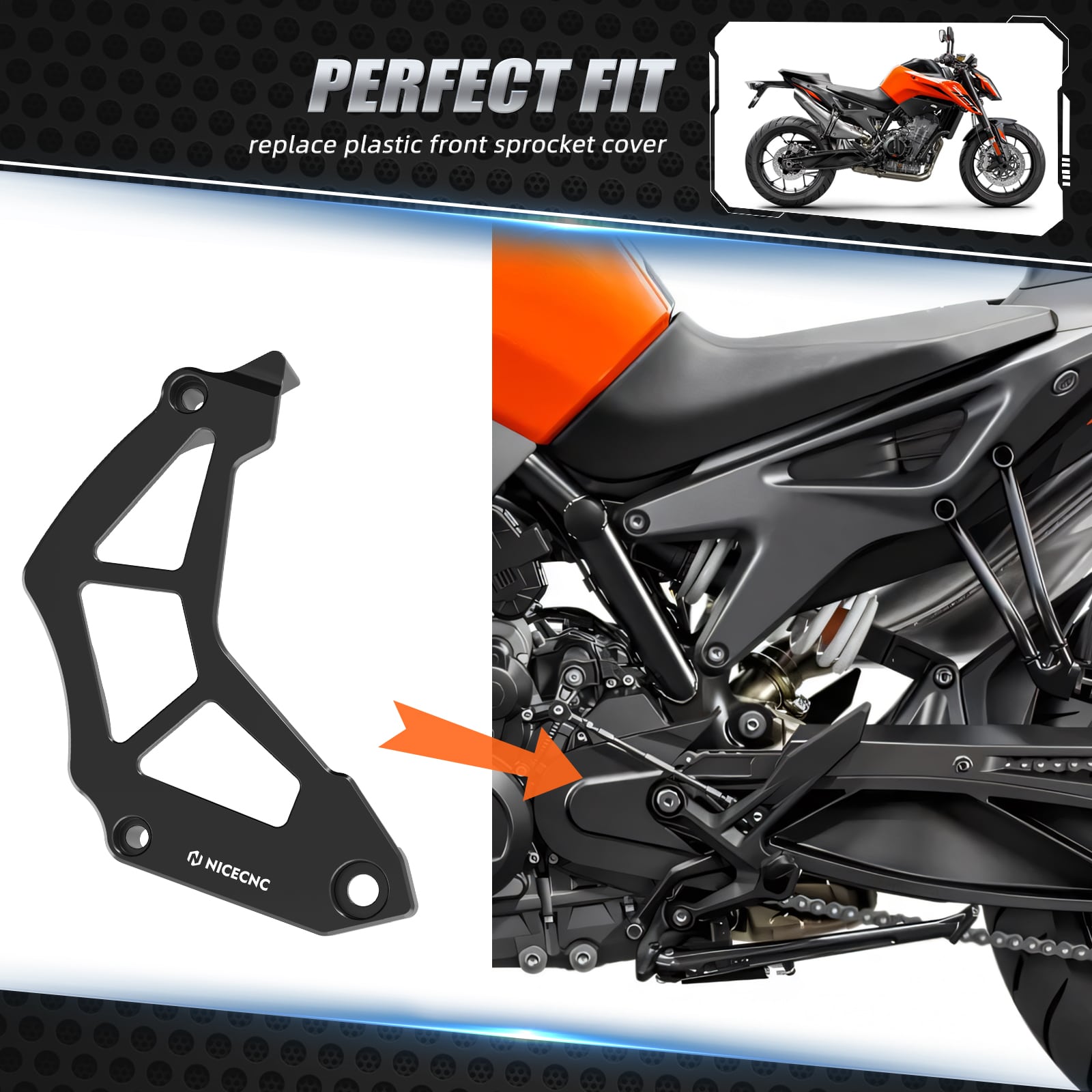 Front Sprocket Chain Guard Cover Case Saver For KTM 790 890 Adventure R Duke
