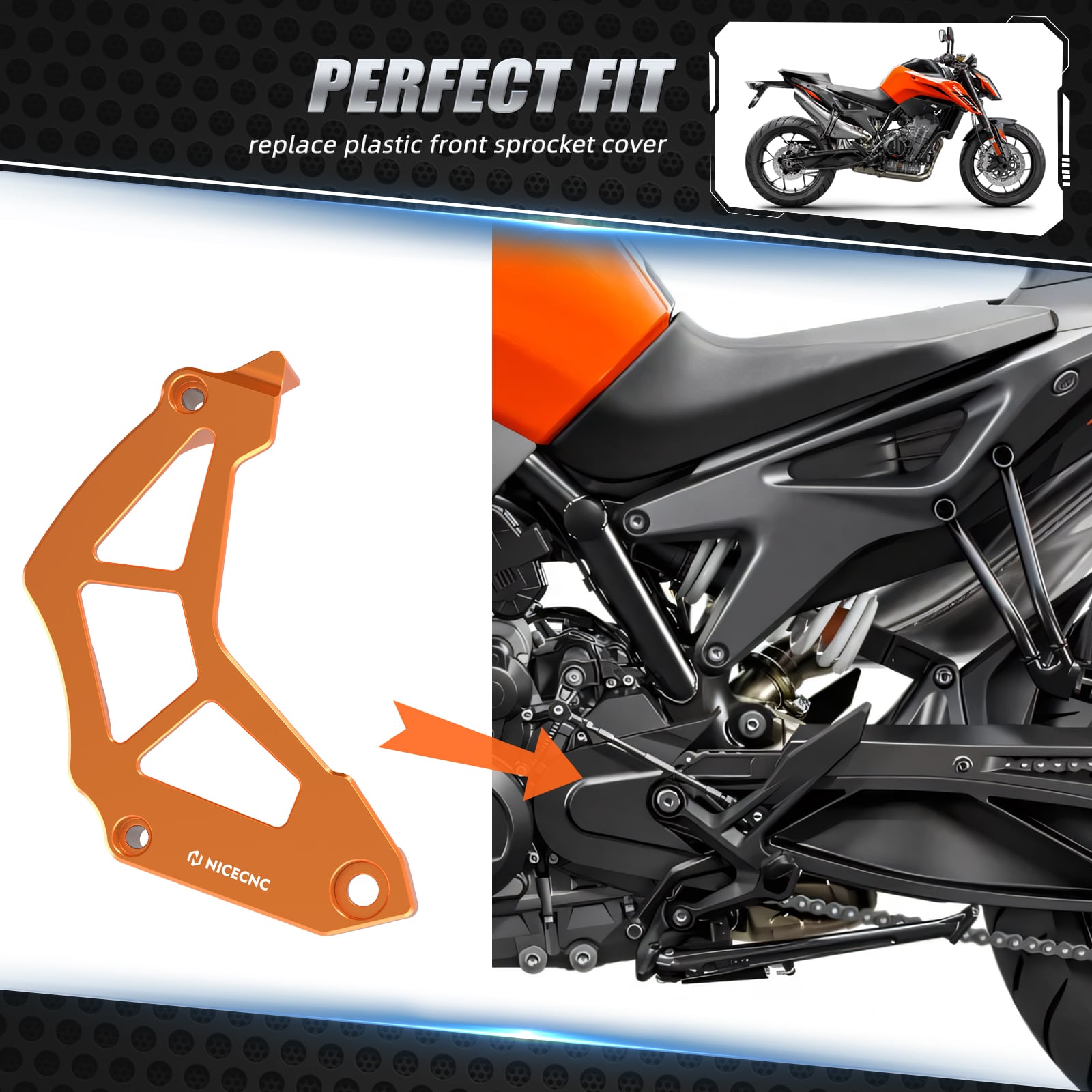 Front Sprocket Chain Guard Cover Case Saver For KTM 790 890 Adventure R Duke