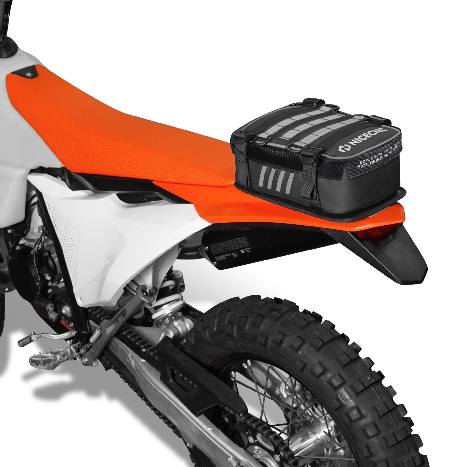 Universal Motorcycle Rear Fender Bag with Tool Roll Bag For Dirt Bike Adventure Off-road Riding