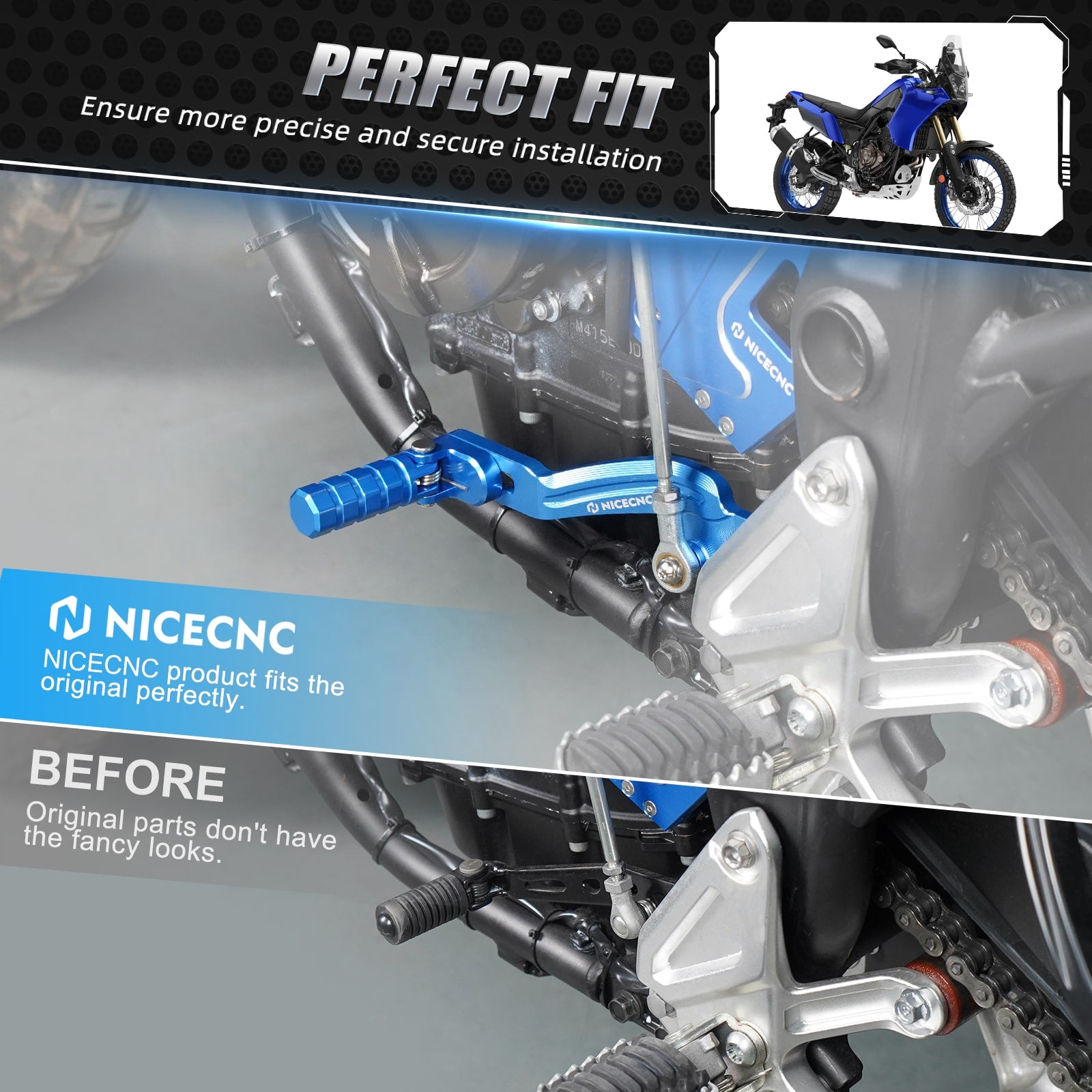 Shift Lever Gear Shifter For Yamaha Tenere 700/XTZ 700 2019-2024