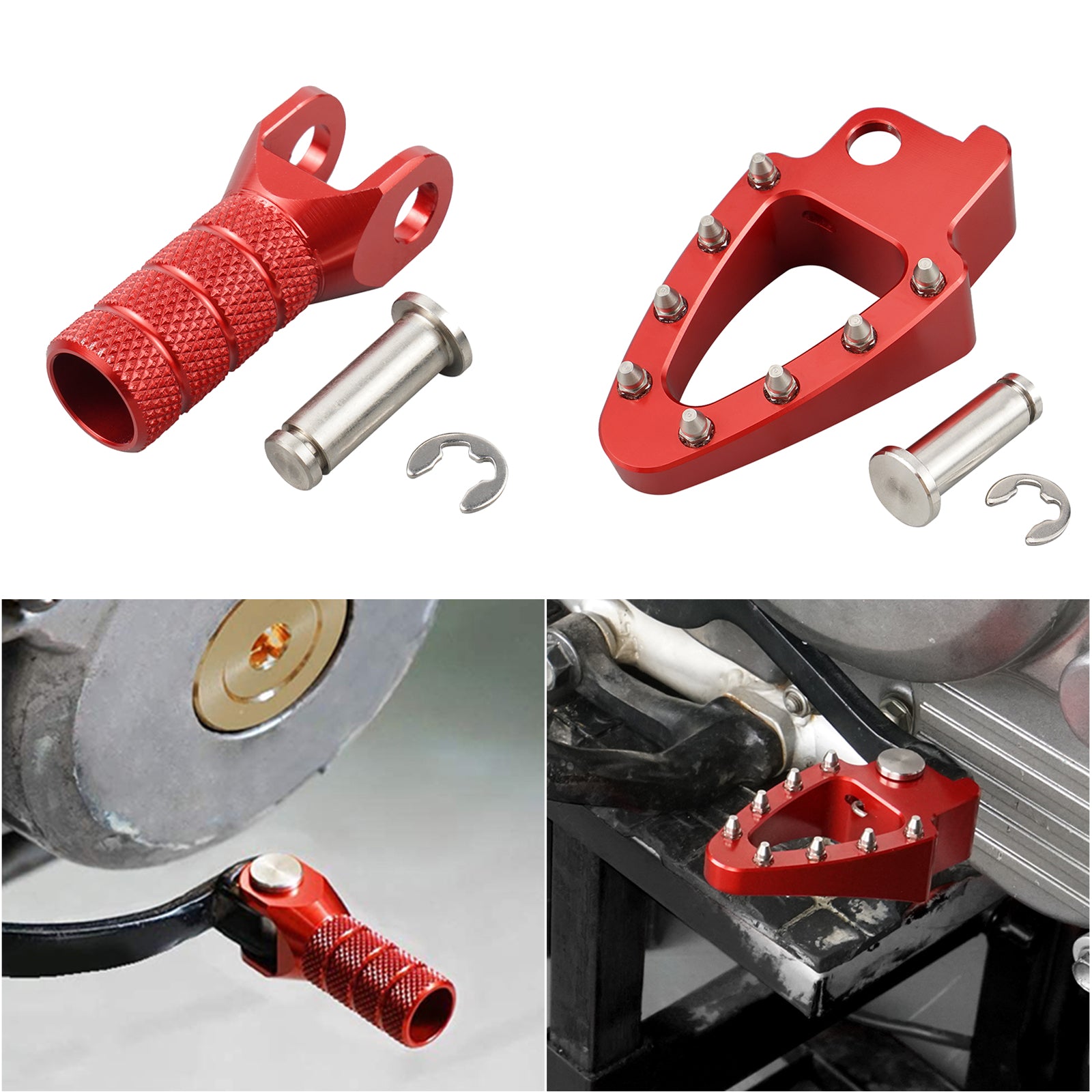 Rear Brake Pedal Tip Step Enlarged Plate For Honda XR650L 1993-2024