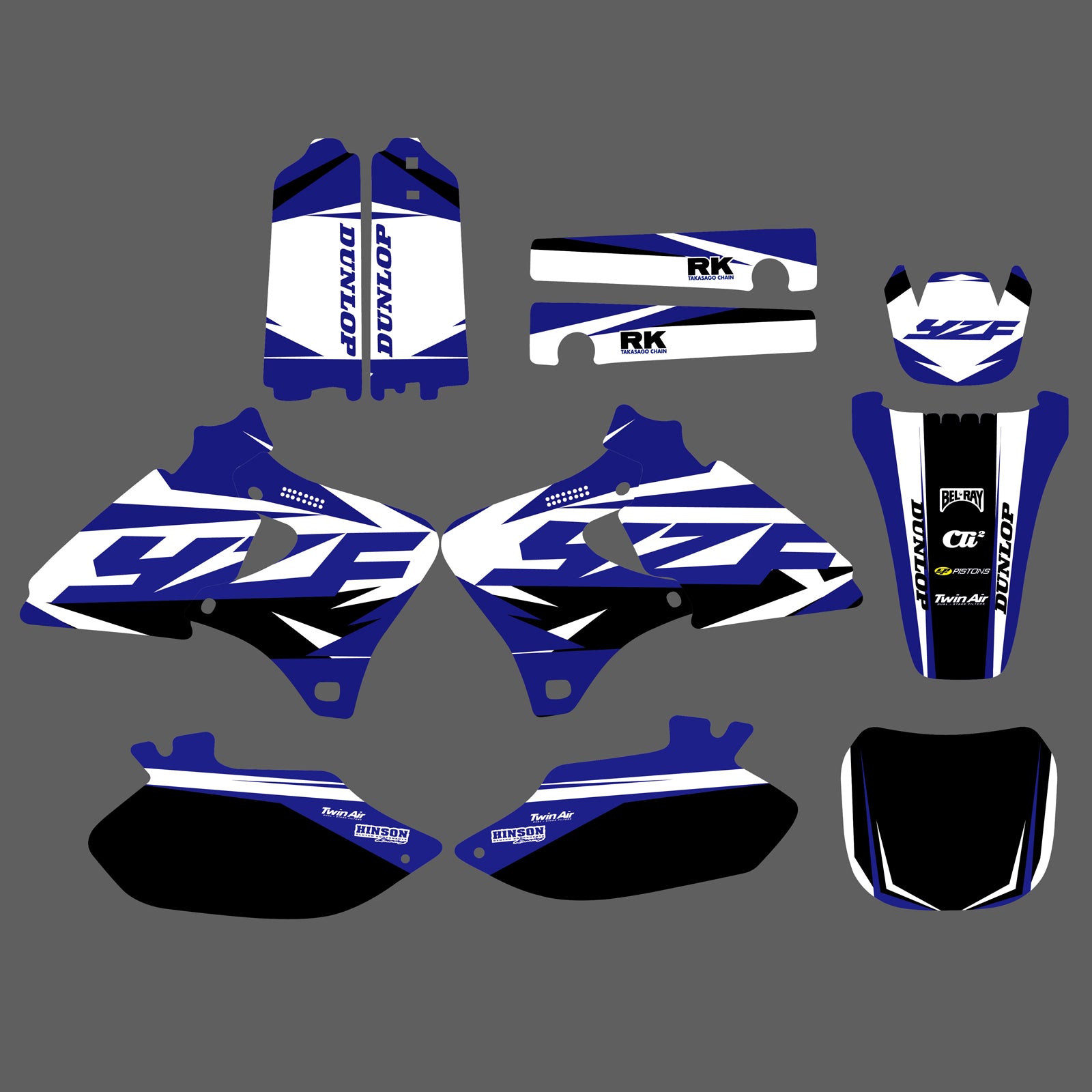 Team Graphics Decals Deco For Yamaha YZ250F YZ400F YZ426F 1998-2002