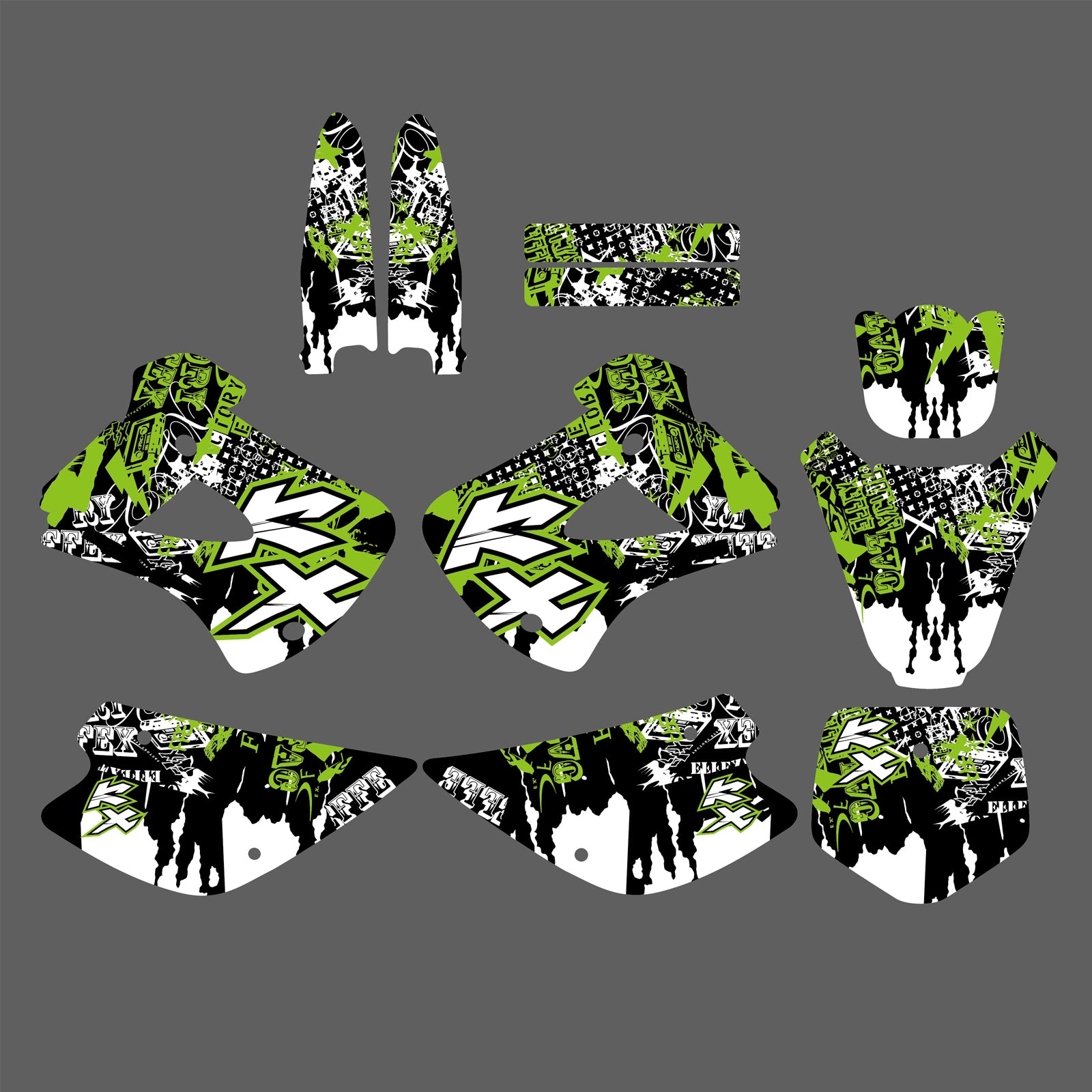 Graphics Kit For Kawasaki KX85 KX100 1998-2012 Decals Stickers