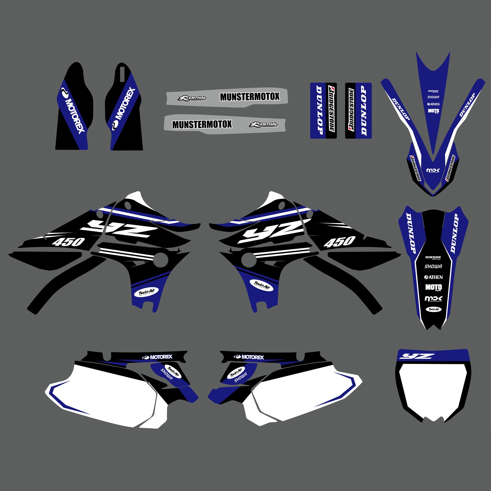 New Style Stickers Kits for Yamaha YZ450F YZF450 2010 2011 2012 2013