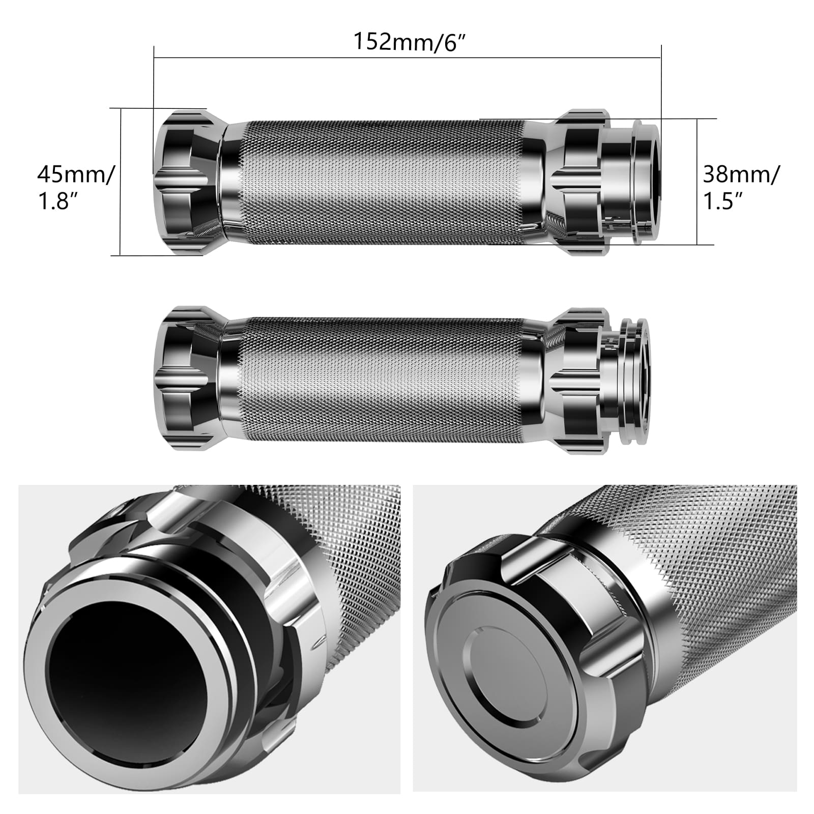 Handle Bar Grips For Harley Softail Fat Boy Street Bob 114 Low Rider ST Heritage