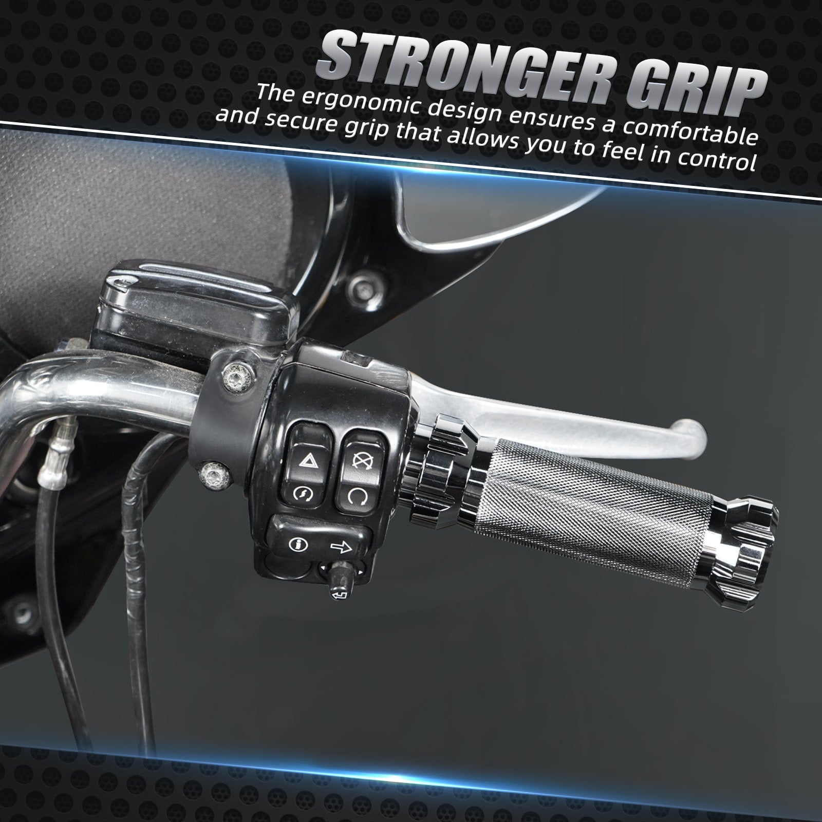 Handle Bar Grips For Harley Softail Fat Boy Street Bob 114 Low Rider ST Heritage