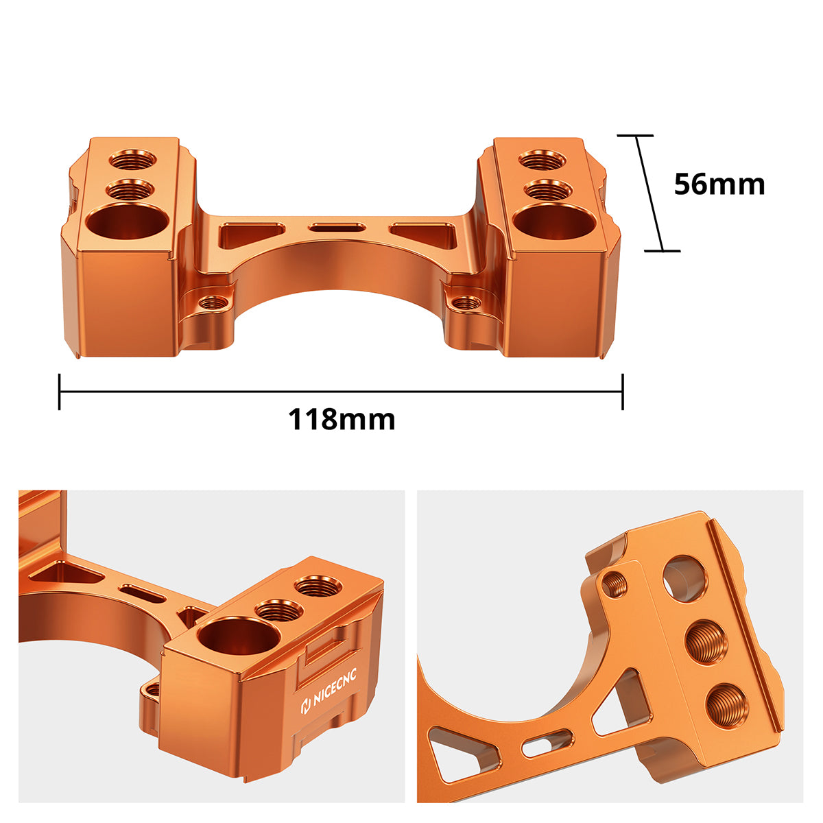 Steering Damper Bracket 1" Handlebar Risers Kit For KTM 790 890 Adventure R 2019-2024