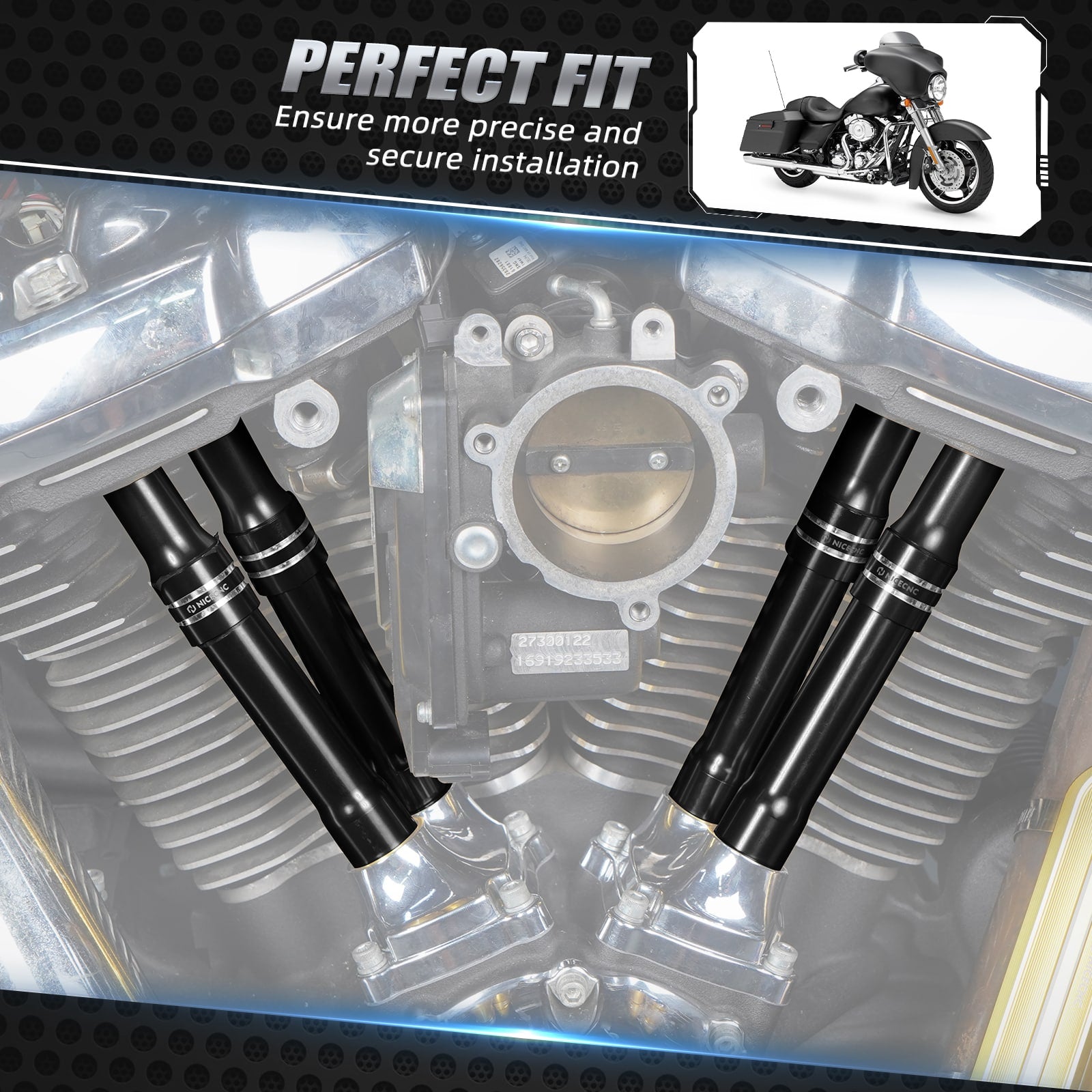 M8 Engine Lifter Tappet Covers For Harley Road King Electra Street Glide Ultra Limited