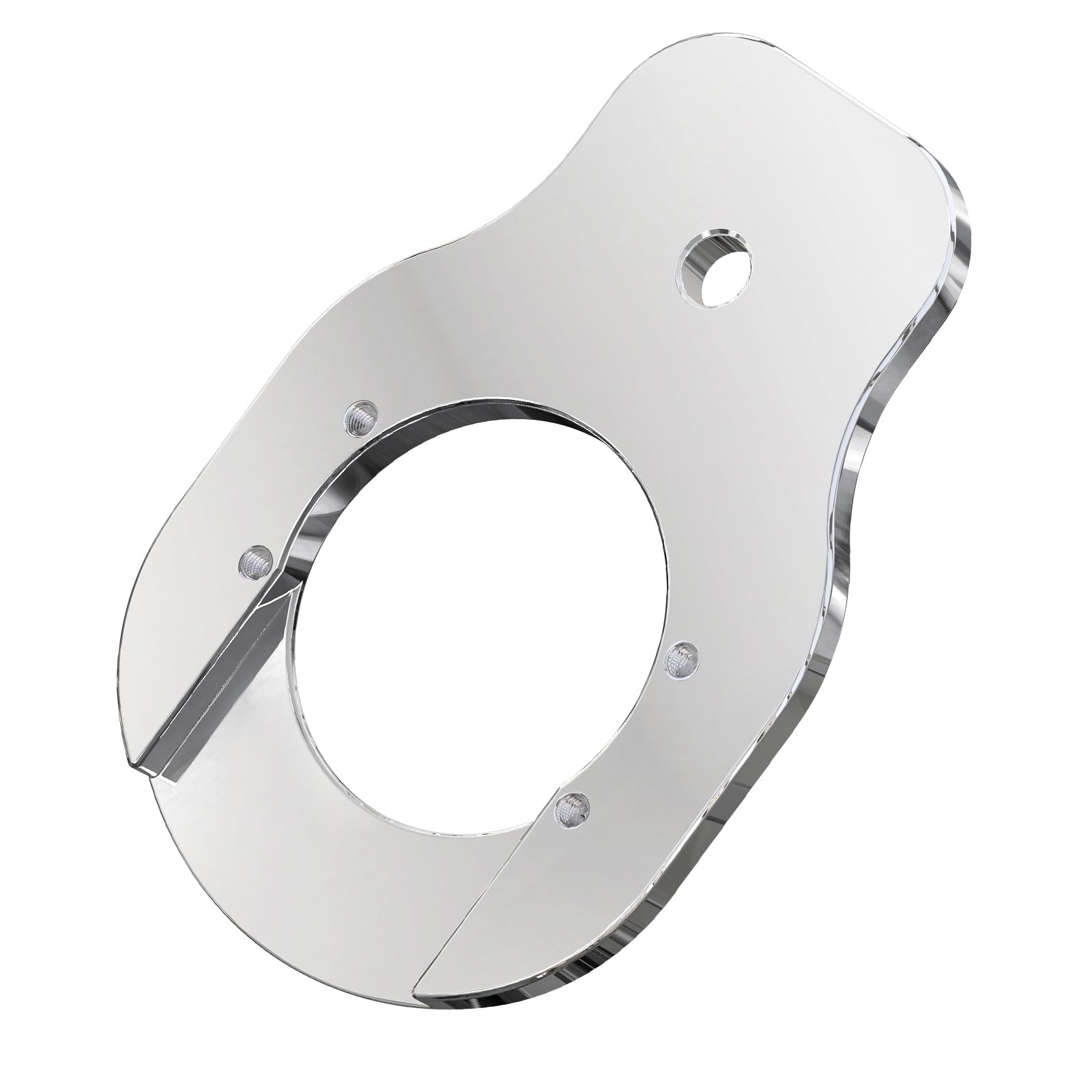 Chrome Ignition Switch Relocation Mount Bracket For Harley Road King Street Glide
