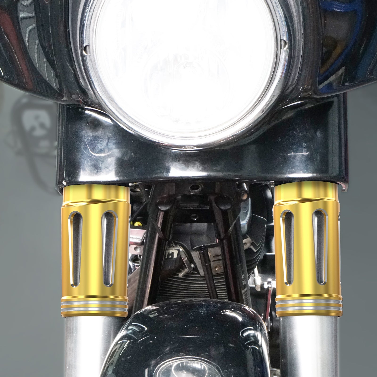 Front Fork Tube Slider Covers For Harley Road King Street Glide Freewheeler Ultra Limited