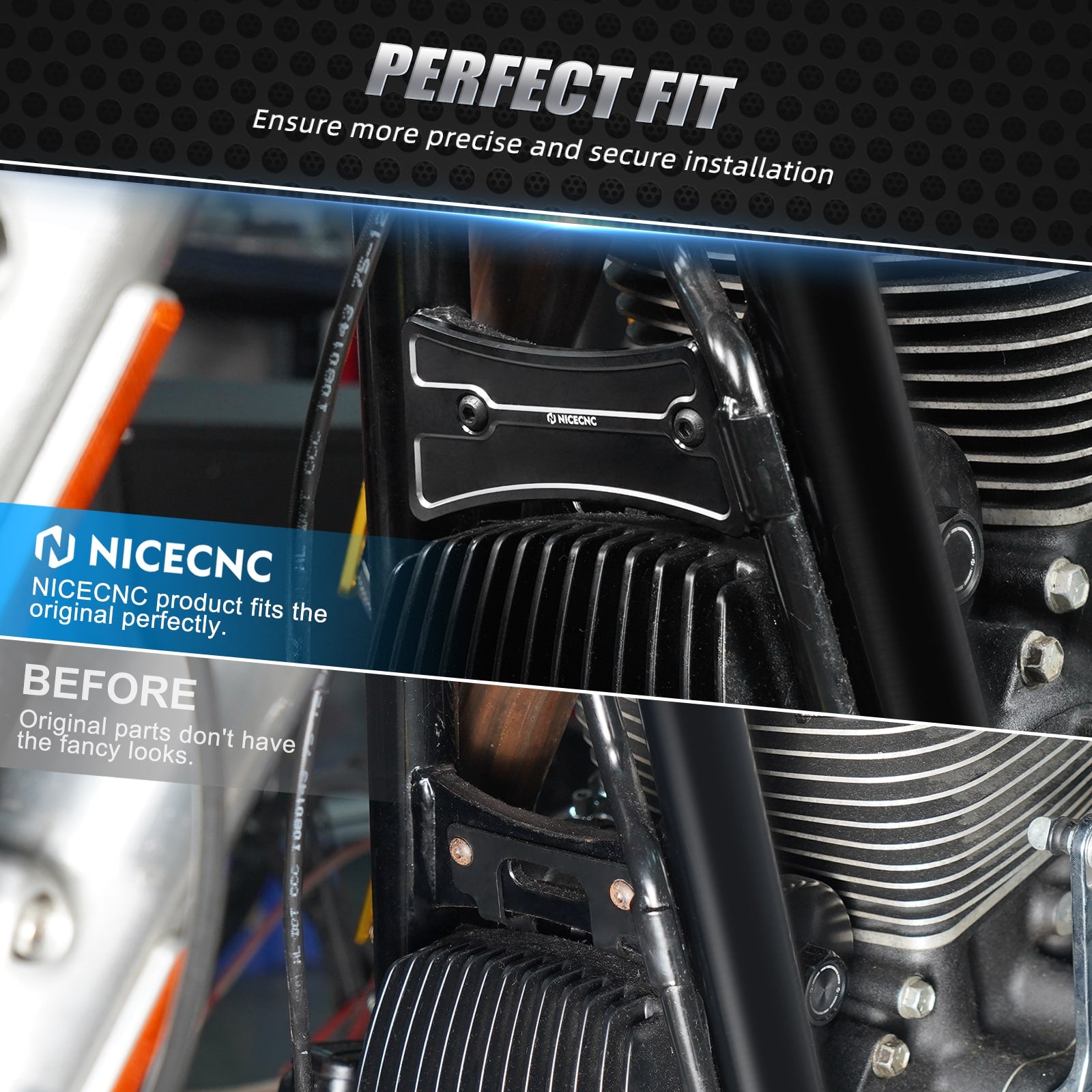 Frame Downtube Crossbrace Trim Cover For Harley Road King Electra Street Glide