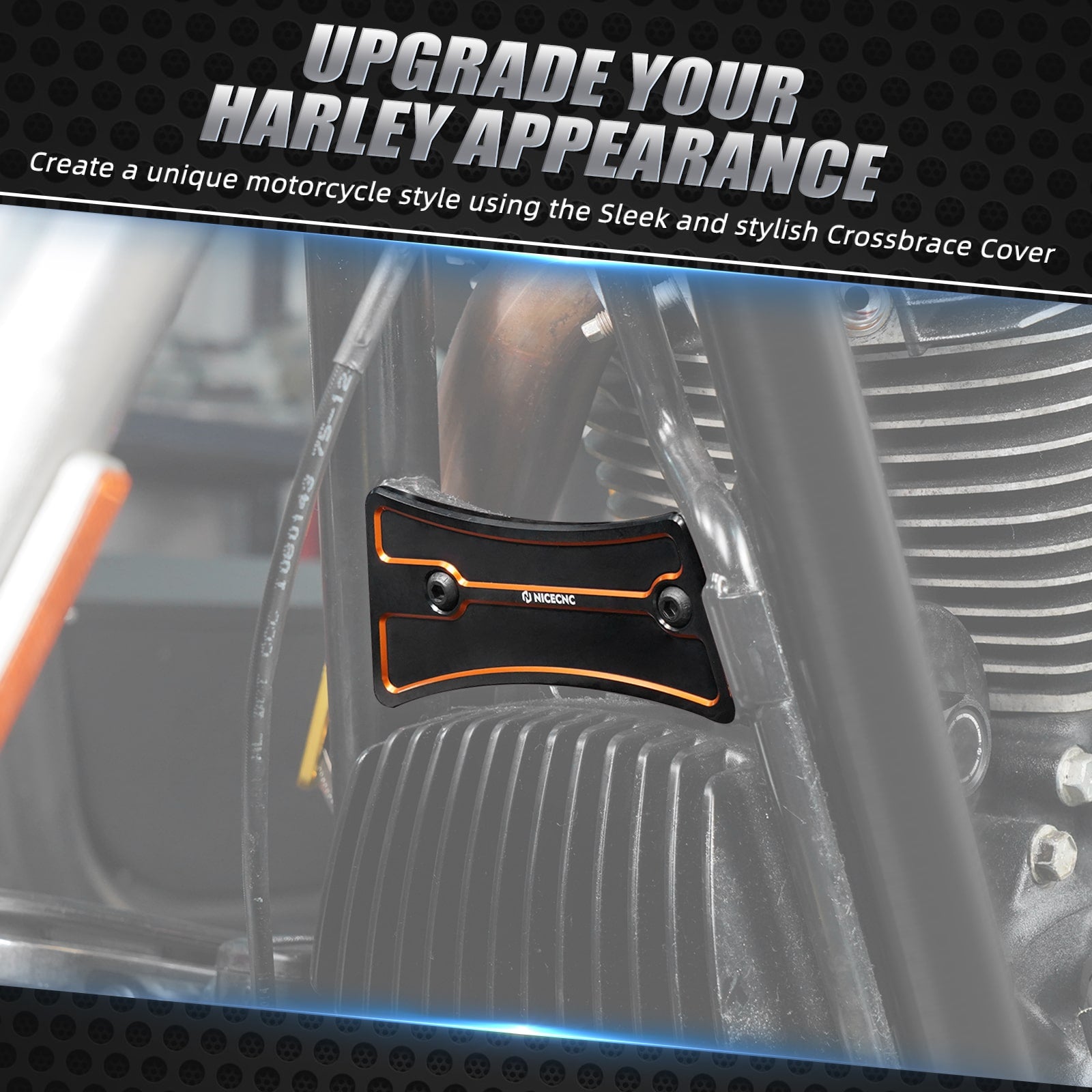 Frame Downtube Crossbrace Trim Cover For Harley Road King Electra Street Glide